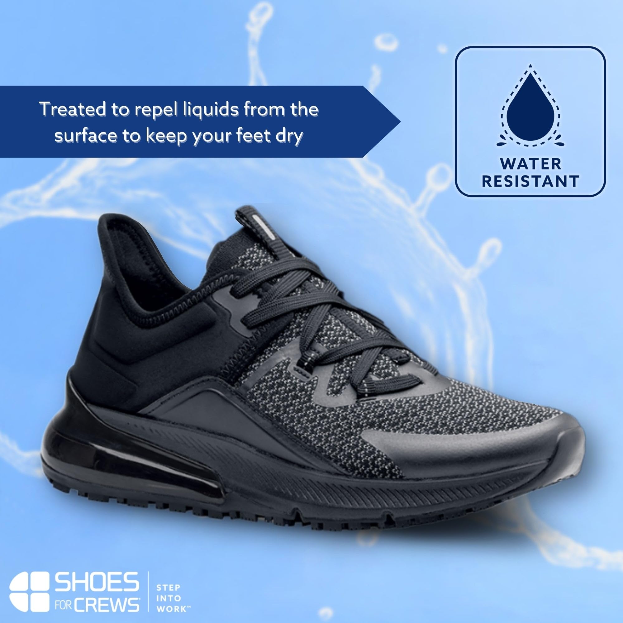 Non-Slip Work Shoes for Women - Slip Resistant Sneakers for Walking, Food Service & Kitchen Staff - Water Resistant Chef Shoes for Restaurant & Hospital Workers | Comfortable Safety Footwear for Long Shifts