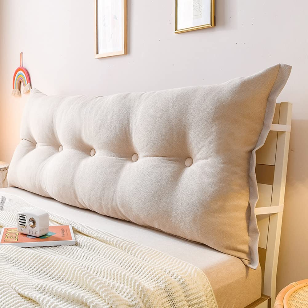 **Ergonomic Reading Bed Rest Pillow with Removable Cover - Adjustable Backrest Support for Day Beds, Bunk Beds & Headboards (31in/80cm, Color A) - Perfect for Reading, Relaxing & Watching TV in Bed**
