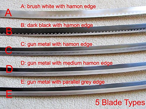 Japanese Anime ONE Piece Roronoa Zoro Sword Brush HAMON Blades - 41.1 Inch Replica Katana Set (Choose Any 3 of 4) - Perfect for Cosplay, Collection & Anime Decor