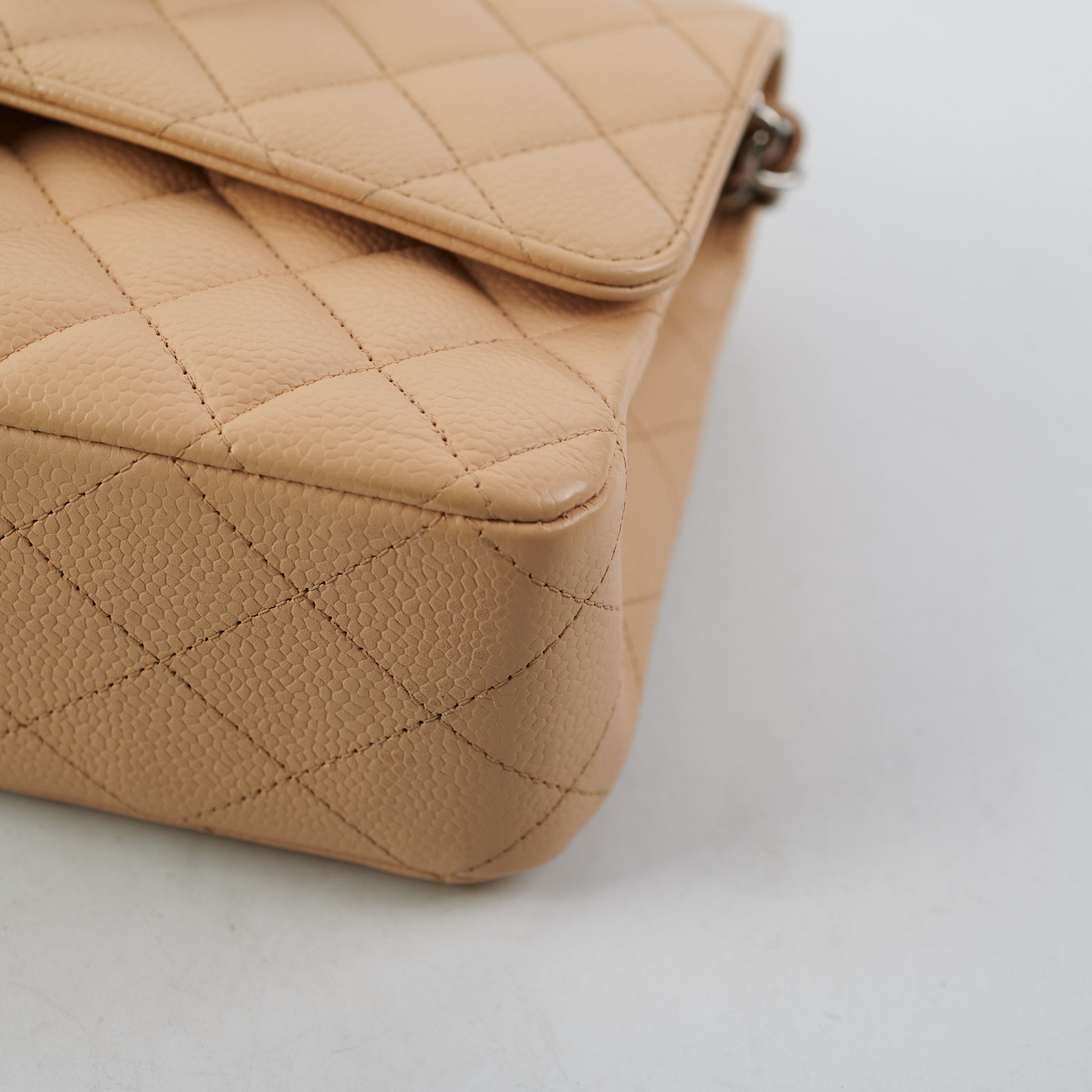 Chanel Quilted Classic Flap Bag Medium/Large Beige - Luxury Designer Handbag for Women, Perfect for Work, Evening Events & Everyday Use