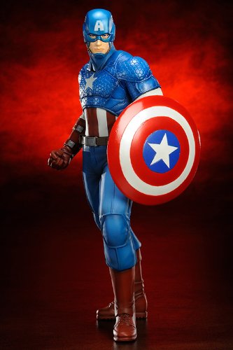 Kotobukiya Marvel Comics Captain America ARTFX+ Statue - Premium Collectible Figure for Superhero Fans | Perfect for Home Display, Office Decor, and Marvel Collections