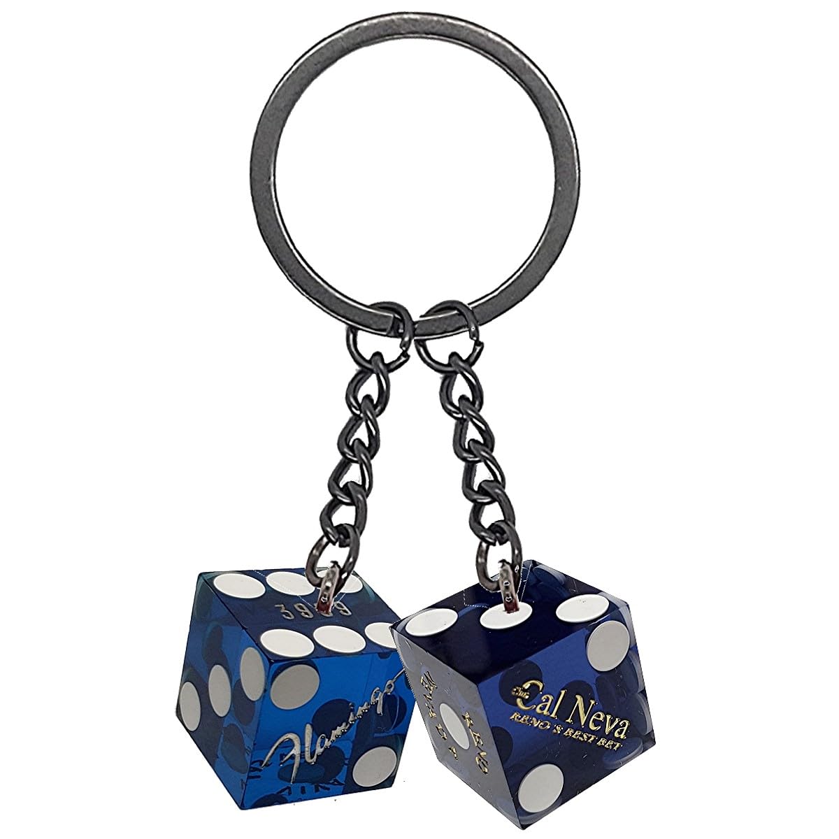 Authentic Casino Dice Keychain – Genuine 19mm Lake Tahoe, Reno & Las Vegas Nevada Craps Dice – Perfect for Gambling Enthusiasts & Gift Ideas