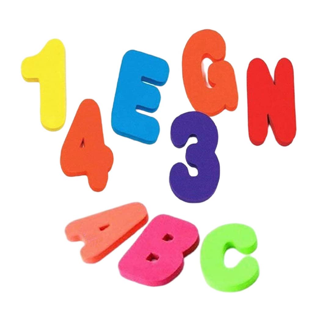 Non-Toxic Foam Numbers & Letters Bath Toys - 36PCS Educational Alphabet Counting Set for Toddlers | Safe Bathtime Learning & Sensory Play for Babies