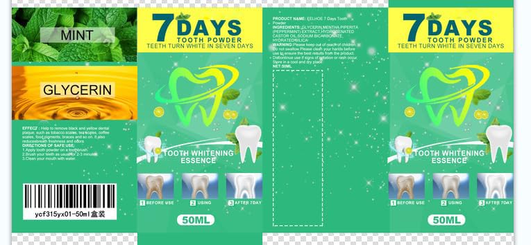 Natural Teeth Whitening Powder for Coffee, Tea & Smoking Stains | Sensitivity-Free Brightening Formula | Peroxide-Free & Mint Flavored (5 Pack) – Perfect for Daily Use at Home, Travel & Gifting