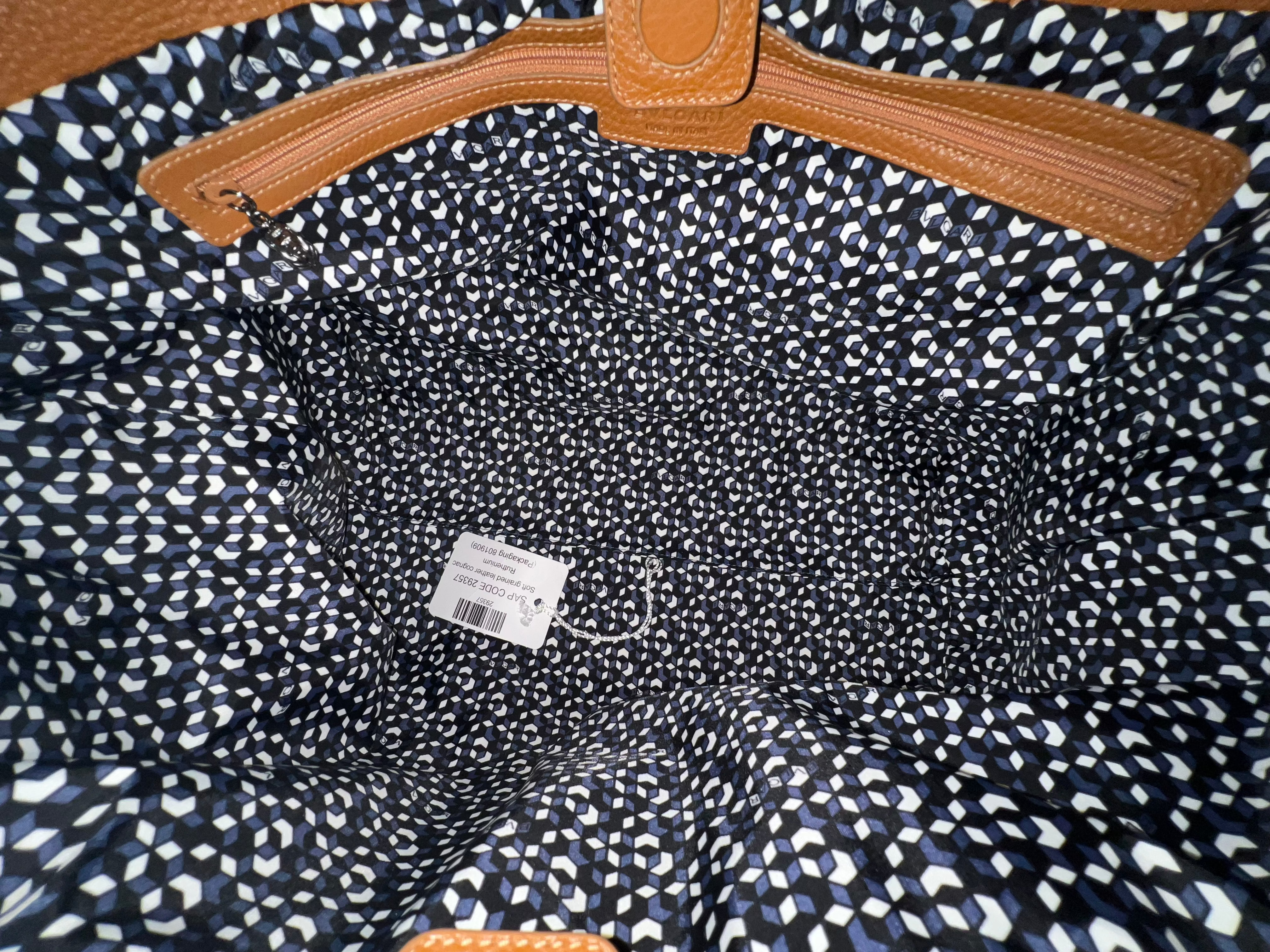 Bvlgari Chiara Collection Light Brown Leather Shoulder Bag for Women - Luxury Designer Handbag for Work, Travel & Evening Events