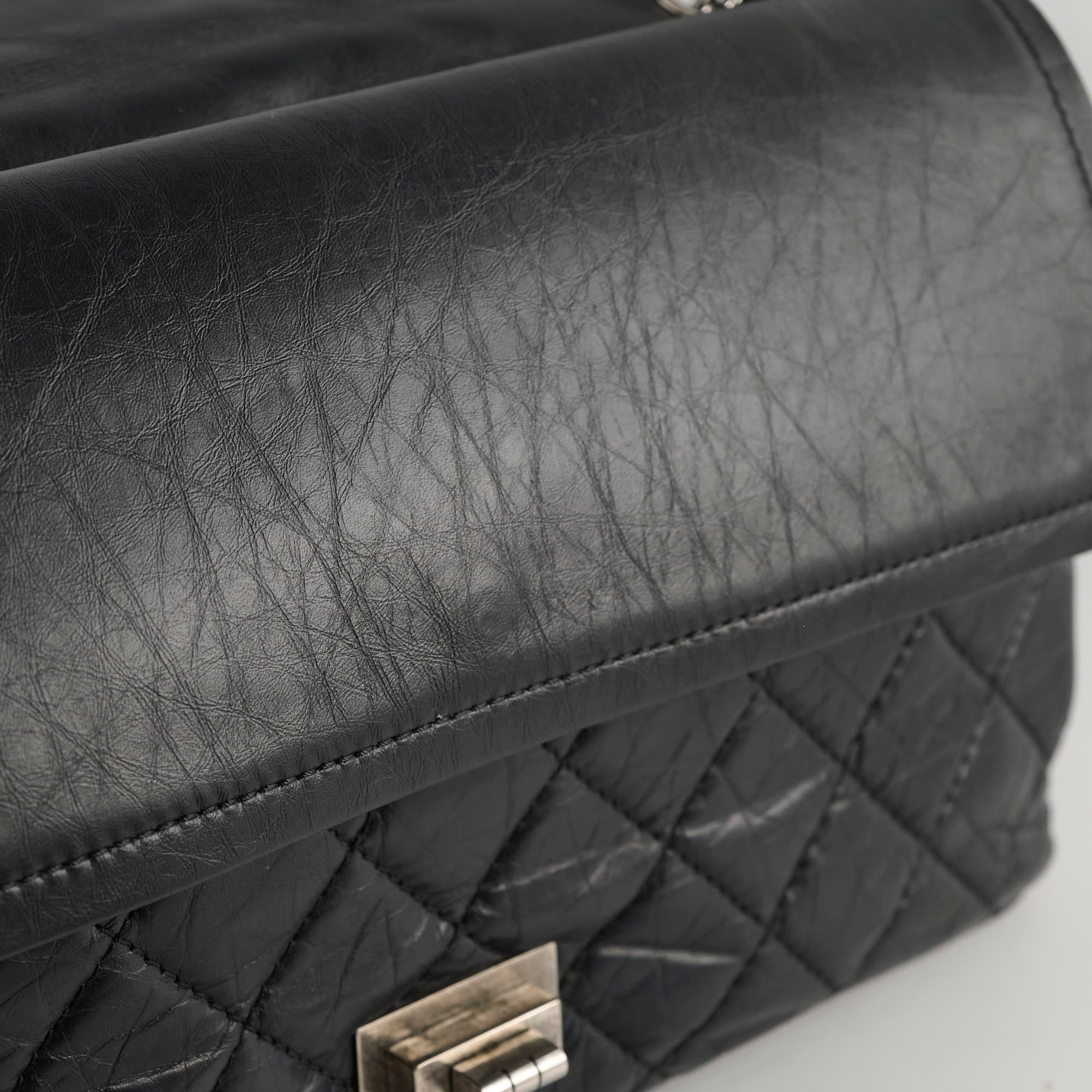 Chanel Reissue 2.55 Large (227 Size) Black Calfskin Bag with Ruthenium Hardware - Luxury Shoulder Bag for Women, Perfect for Work, Evening Events & Special Occasions