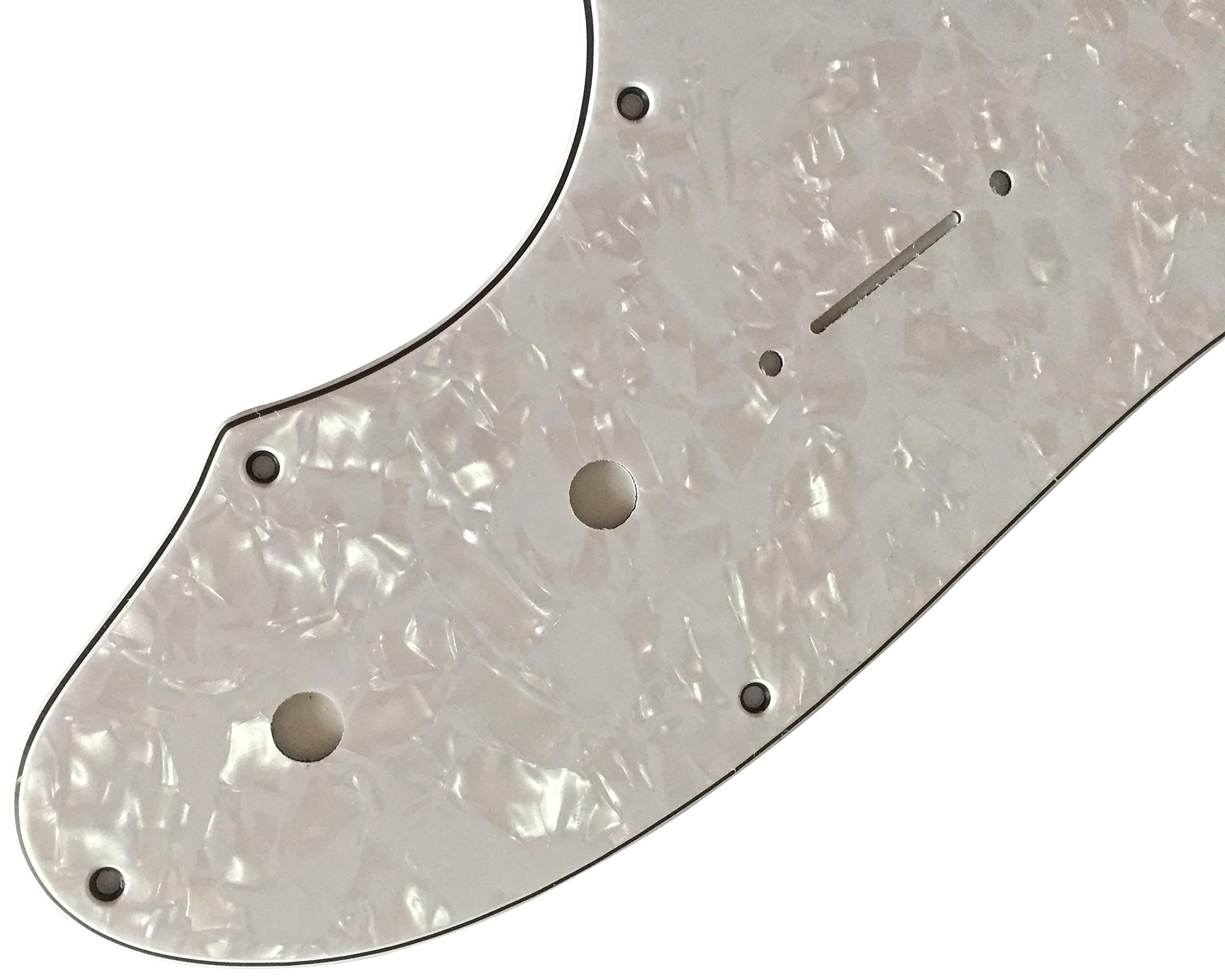 Electric Guitar Pickguard for Classic Series '72 Thinline Tele TV Jones Style - 4 Ply White Pearl Shield | Replacement Part for Vintage Guitar Repair & Customization