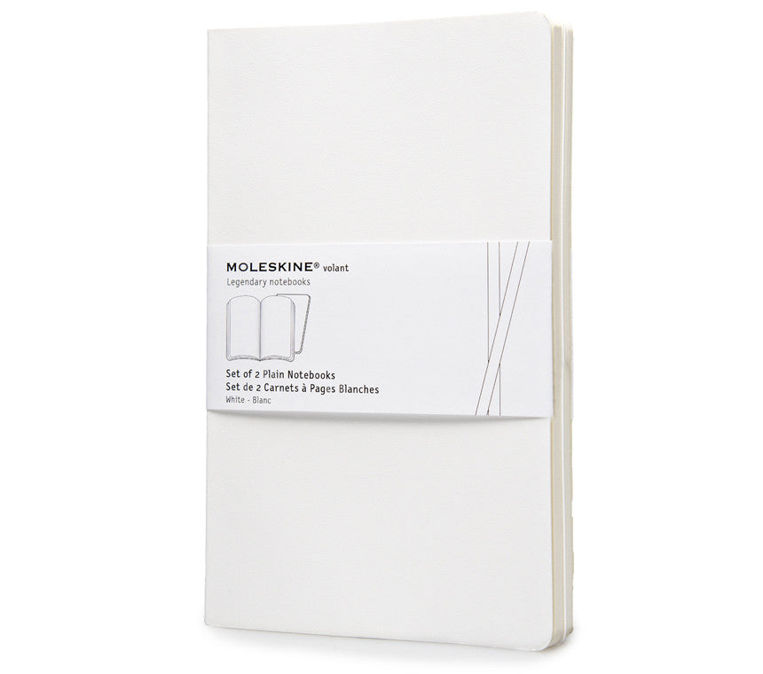 Premium Moleskine Volant Plain Notebook Set of 2 - Large Size (5