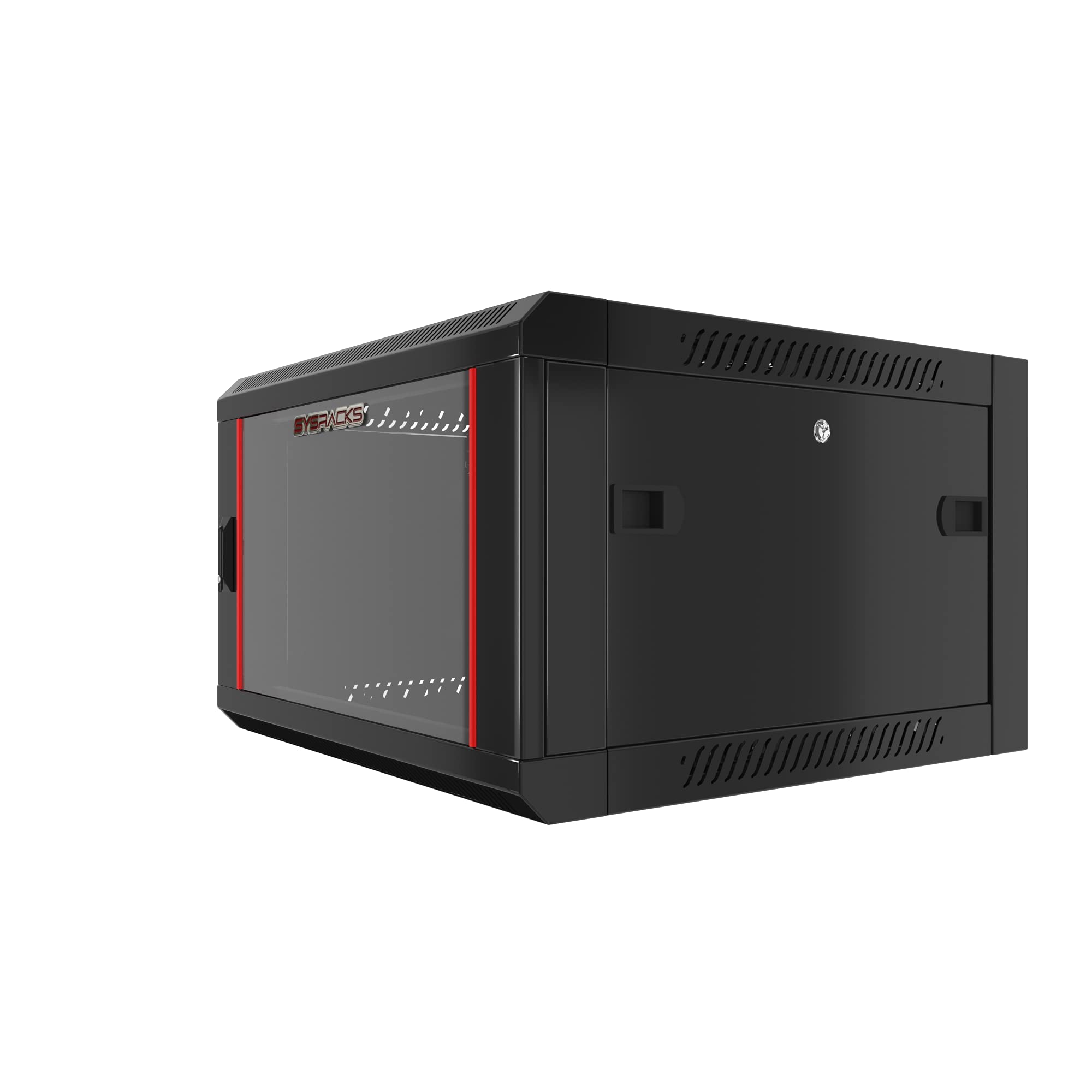 9U Wall Mount Server Rack Cabinet - 24-Inch Depth Locking Network Rack for Electronics, AV Equipment & Data Security - Perfect for Home/Office Network Setup & Audio Video Installation