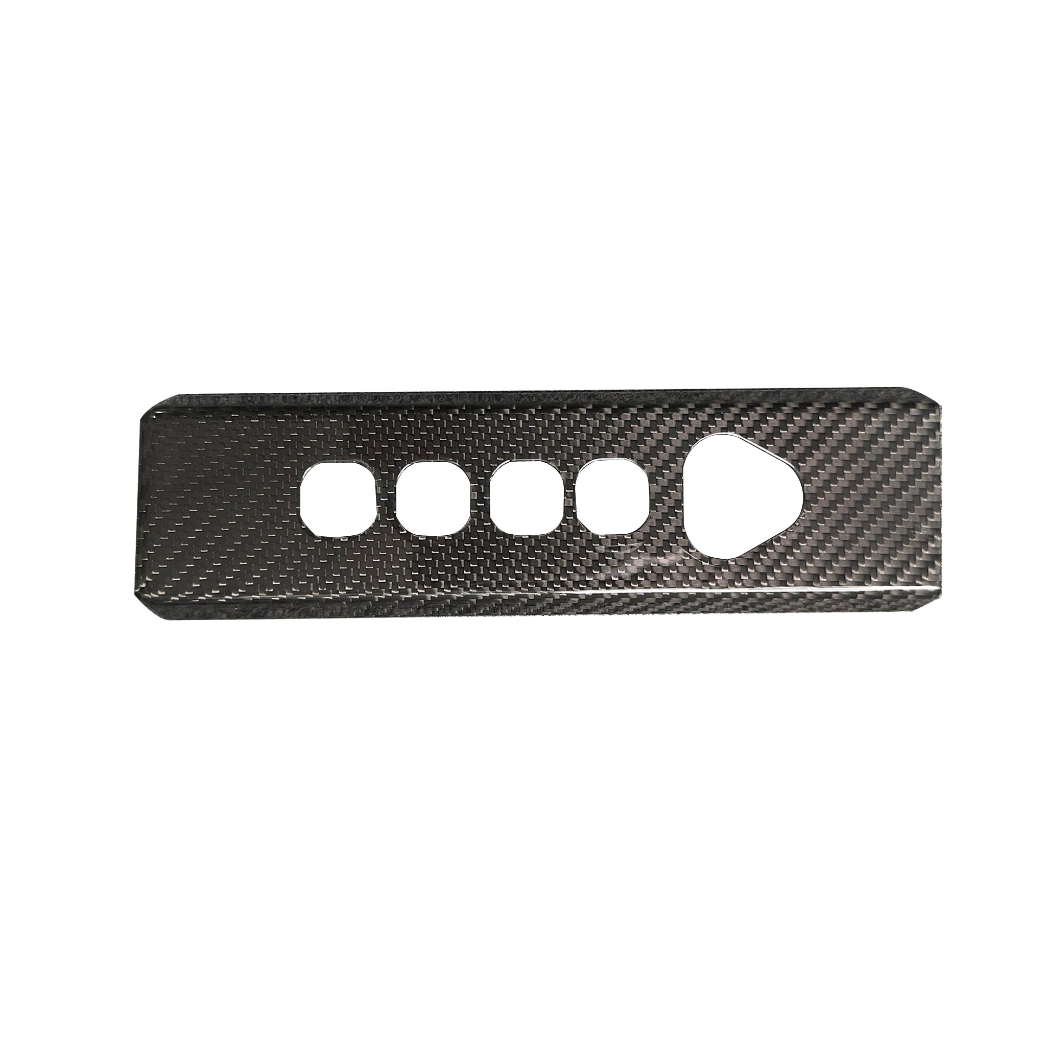 Premium Real Carbon Fiber Cybertruck Shift Buttons & Overhead Console Trim Cover - Upgrade Your Tesla Interior with Durable Custom Accessories for Enhanced Driving Experience