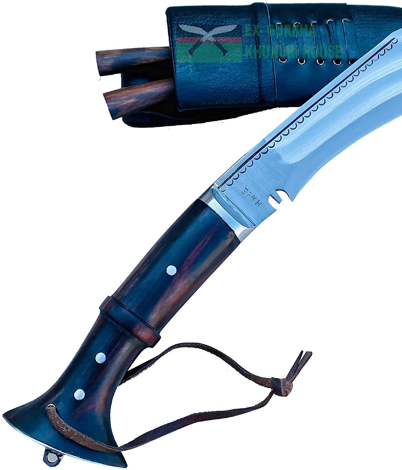 Gorkha Kukri Nepal - 18 Inch Full Tang Khukuri Knife with 3 Chira Design - Premium High Carbon Steel Blade for Camping, Hunting & Outdoor Survival