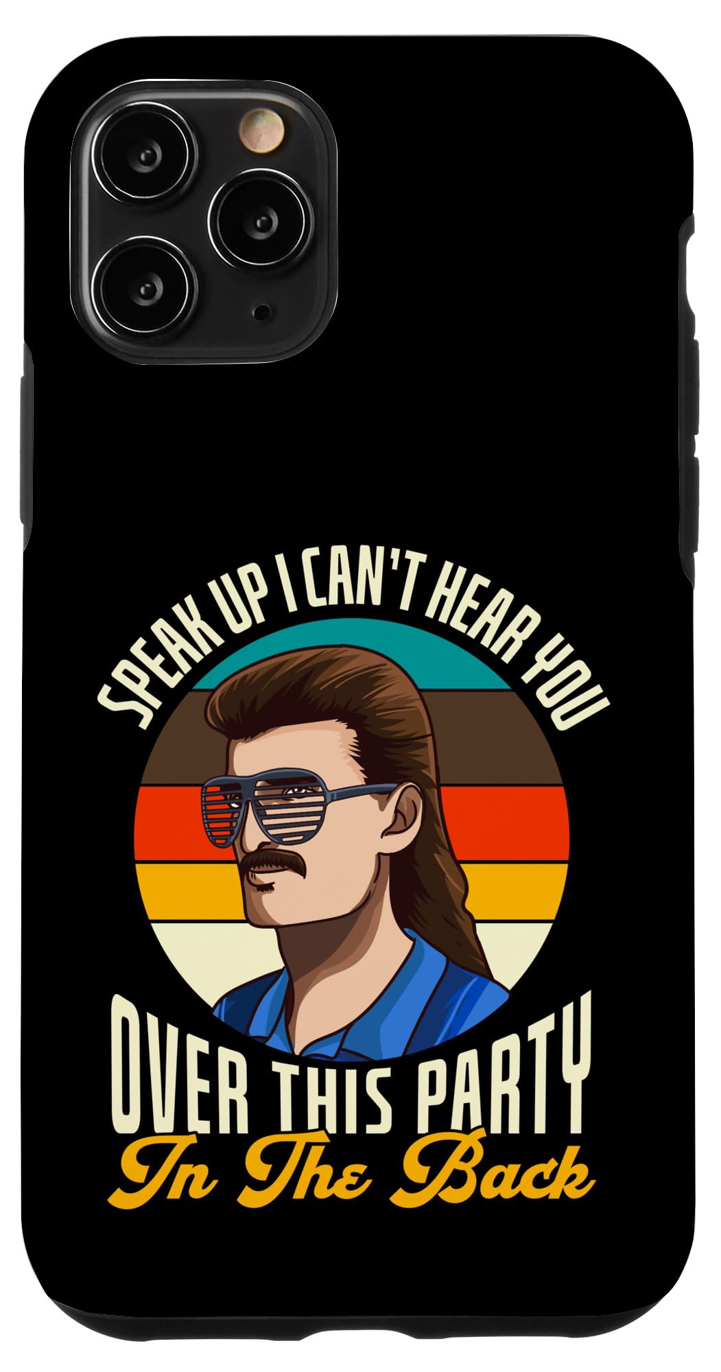 iPhone 11 Pro Mullet Design Phone Case - Business Style Front & Fun Party Back | Protective Cover for Work, Social Events & Daily Use