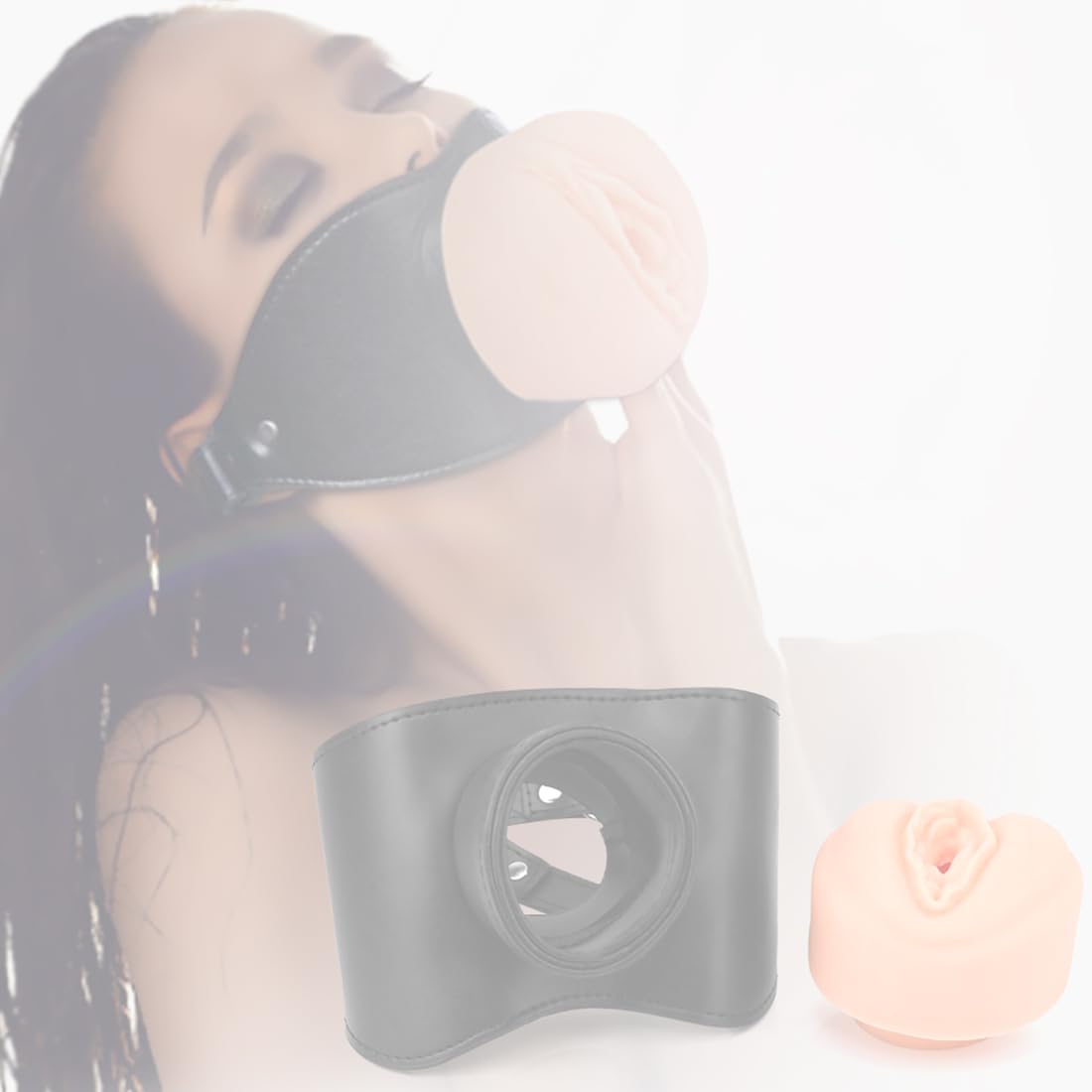 BDSM Ball Gag with Strap - Open Mouth Gag Restraint for Adults, Bondage Sex Toy for Couples & Solo Play - Perfect for Roleplay, Sensory Deprivation & BDSM Scenes