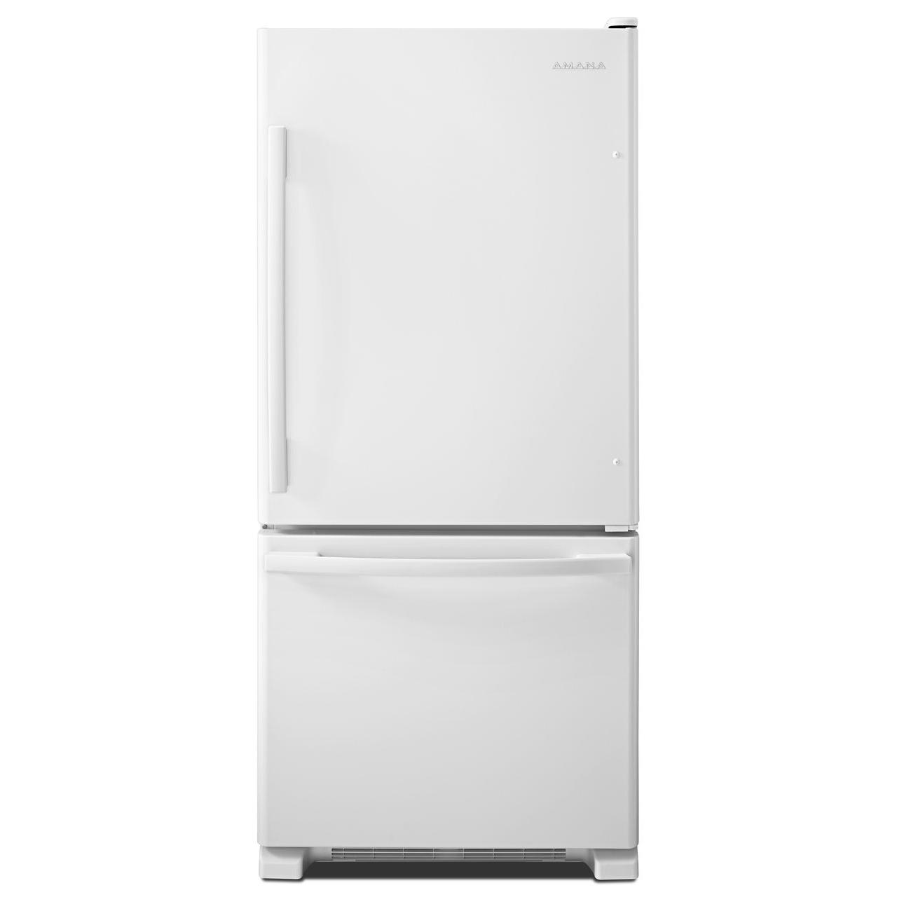 Amana 18 cu. ft. Bottom Freezer Refrigerator - 30 Inch Wide, Energy Star Rated, Stainless Steel (ABB1924BRW) - Perfect for Kitchens, Apartments & Small Spaces