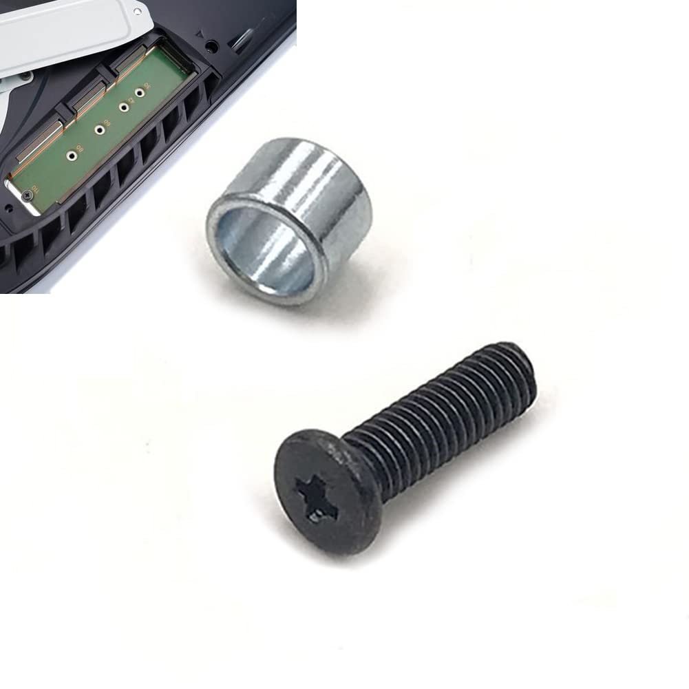 PS5 SSD Screw and Ring Replacement Kit for PlayStation 5 Console - Genuine Spare Parts for SSD Repair & Maintenance | Perfect for DIY Console Upgrades & Hardware Fixes