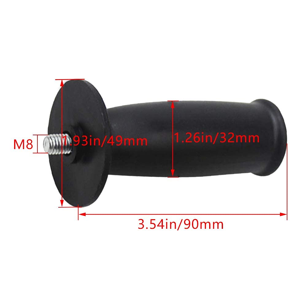 Utoolmart Black Metal Guard Protector Cover & Angle Grinder Flange Lock Nut Set - Heavy Duty Angle Wrench, Handle & Sanding Discs for Electric Angle Grinders - Perfect for Metalworking, Wood Cutting & DIY Projects
