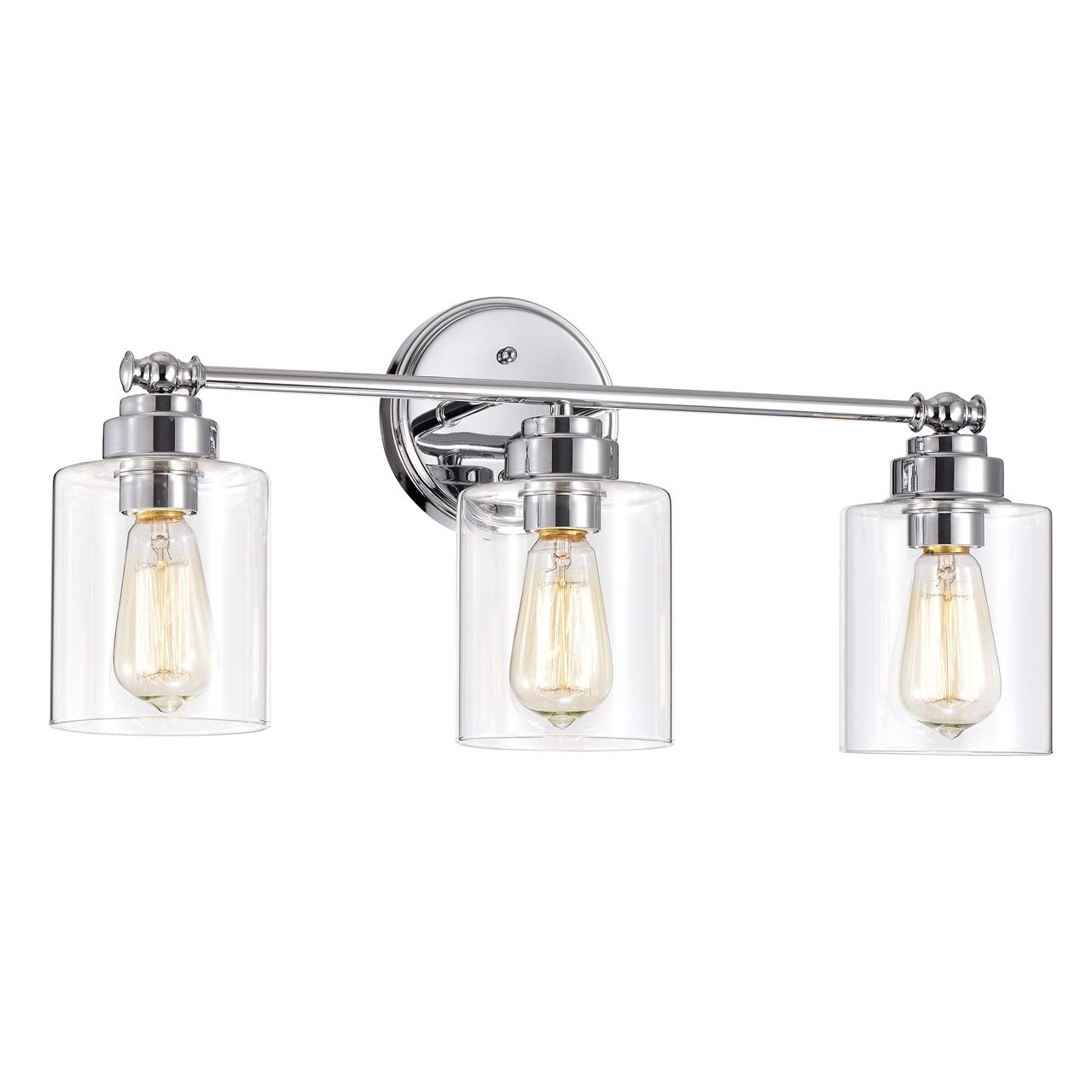 3-Light Chrome Bathroom Vanity Light Fixture - 23