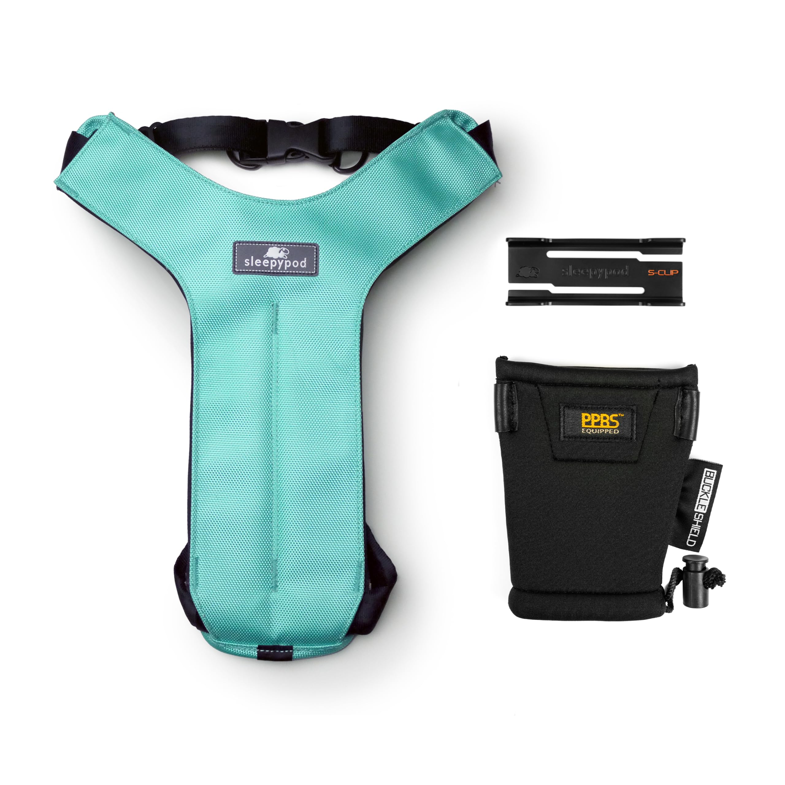 Clickit Sport Plus - Crash-Tested & Safety Certified Dog Car Seat Belt Harness - Medium Size, Robin Egg Blue - Secure Your Pet During Road Trips & Daily Commutes