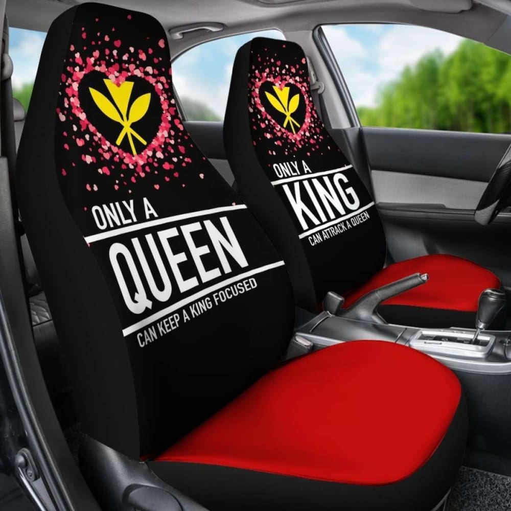 **Hawaiian Kanaka Maoli Car Seat Covers for Couples - Valentine's Day Gift, Universal Fit for Cars, SUVs & Trucks - Perfect for Road Trips & Date Nights**