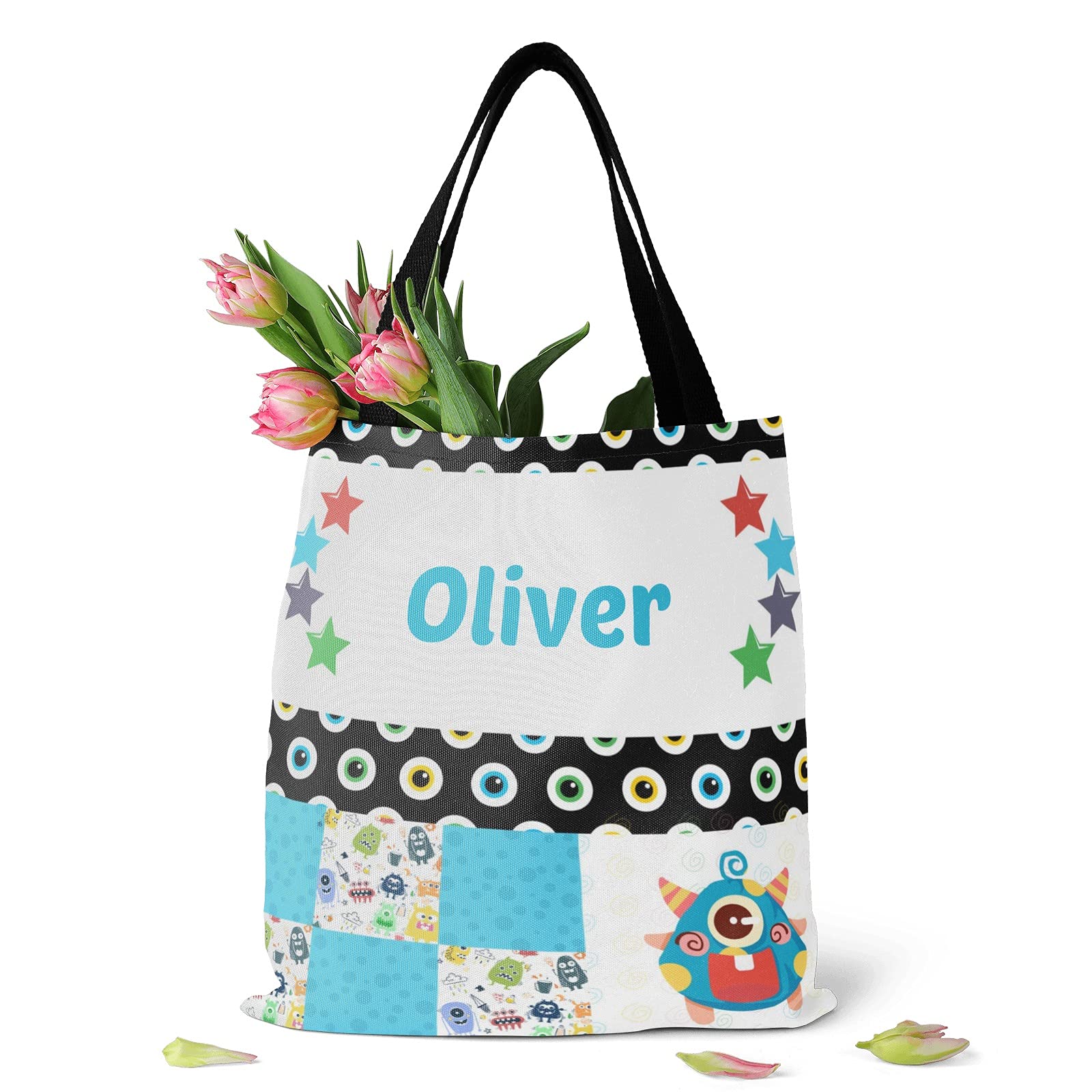 Blue Racing Car Personalized Canvas Tote Bags for Women & Kids - Reusable Shopping Bags, Travel Tote, School Handbag Gift - Perfect for Grocery Shopping, Beach Trips, and Daily Commute