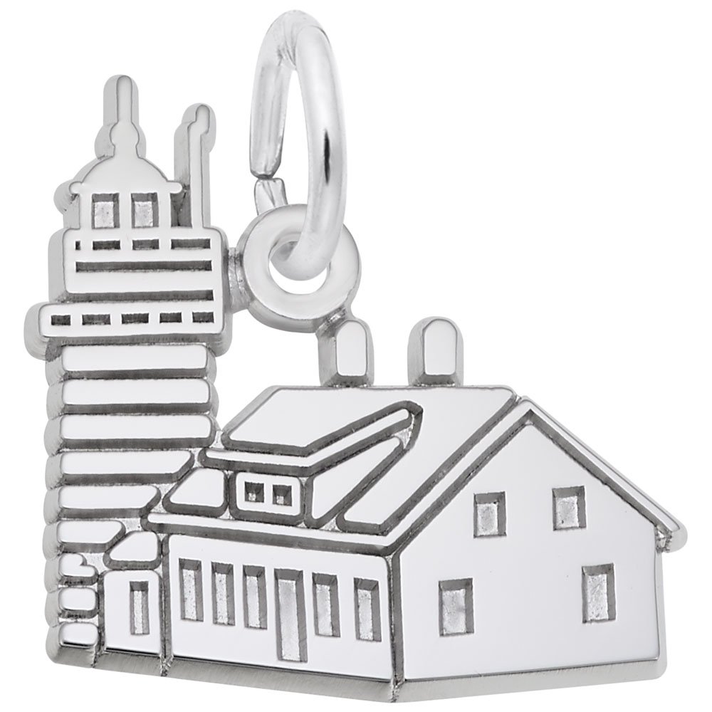 Quoddy Head Lighthouse Charm - Sterling Silver Pendant for Bracelets & Necklaces - Perfect for Travel Lovers & Coastal Decor Gifts
