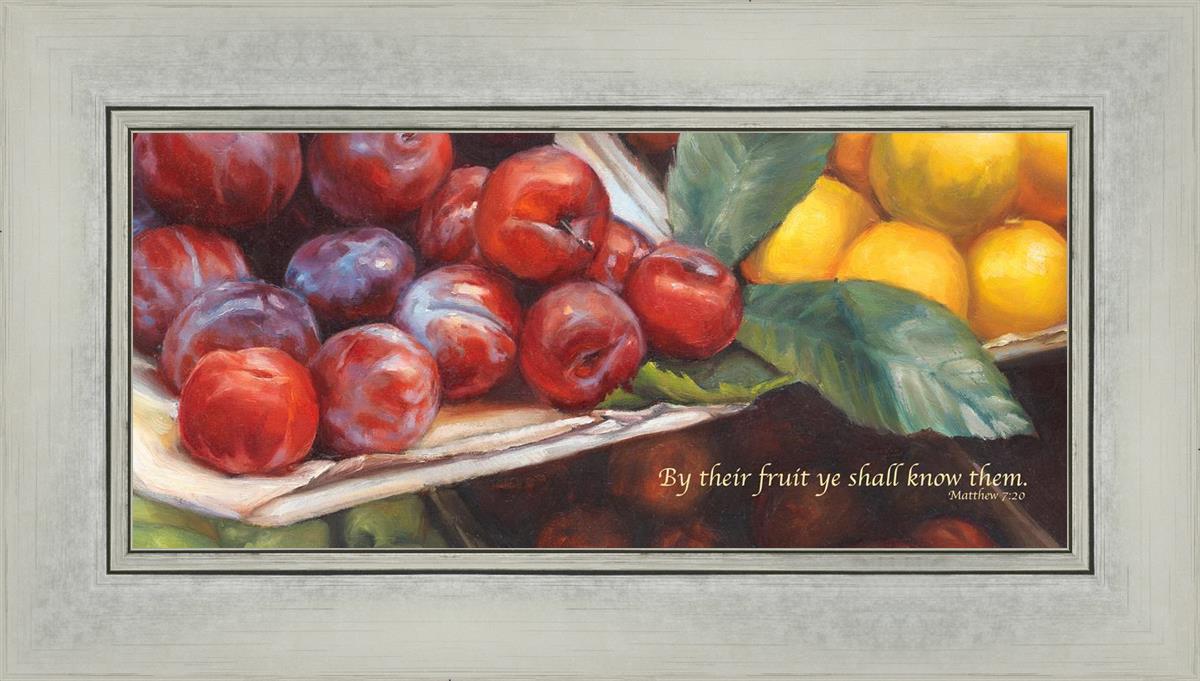 By Their Fruit Ye Shall Know Them - Inspirational Christian Wall Art Decor for Home, Office & Church - Perfect for Faith-Based Gifts & Spiritual Encouragement