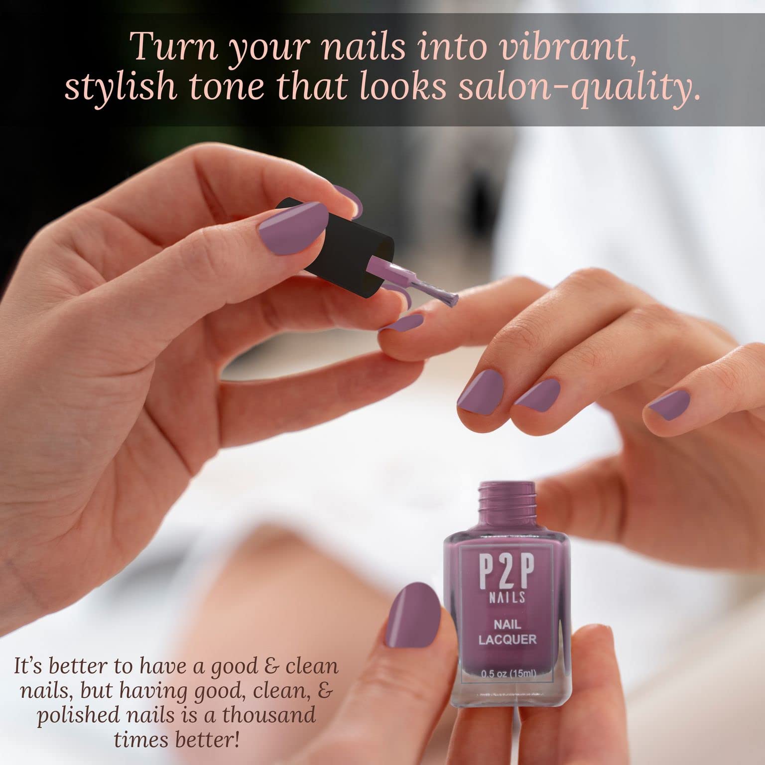 Vibrant Purple Nail Polish - Long Lasting All Season Salon Quality Nail Lacquer with Natural Shine - Perfect for Manicures, Pedicures & Special Occasions