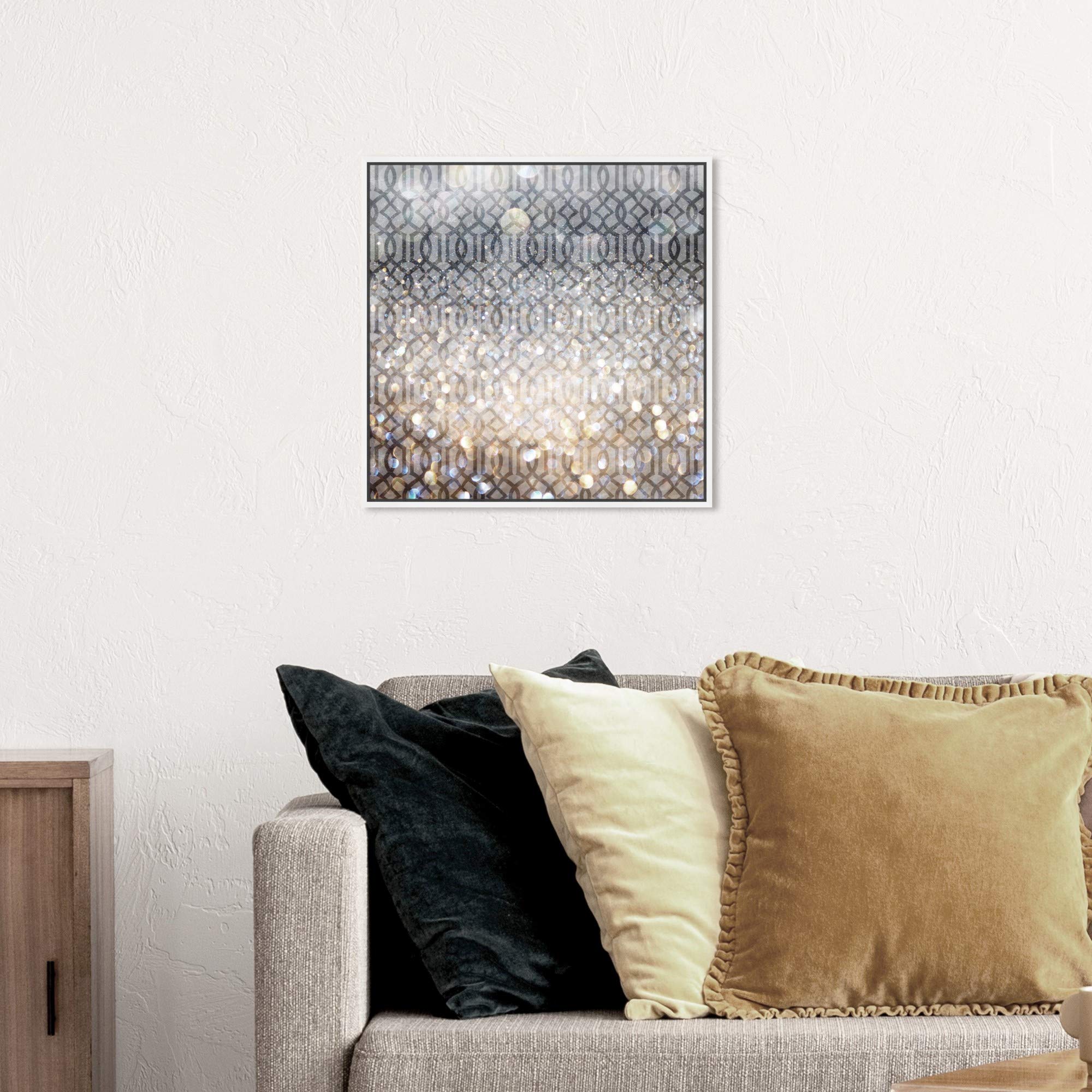 Abstract Framed Wall Art Canvas Prints - 'Floresque' Floral Patterns for Modern Home & Office Decor | Living Room, Bedroom, Dining Room Wall Decor
