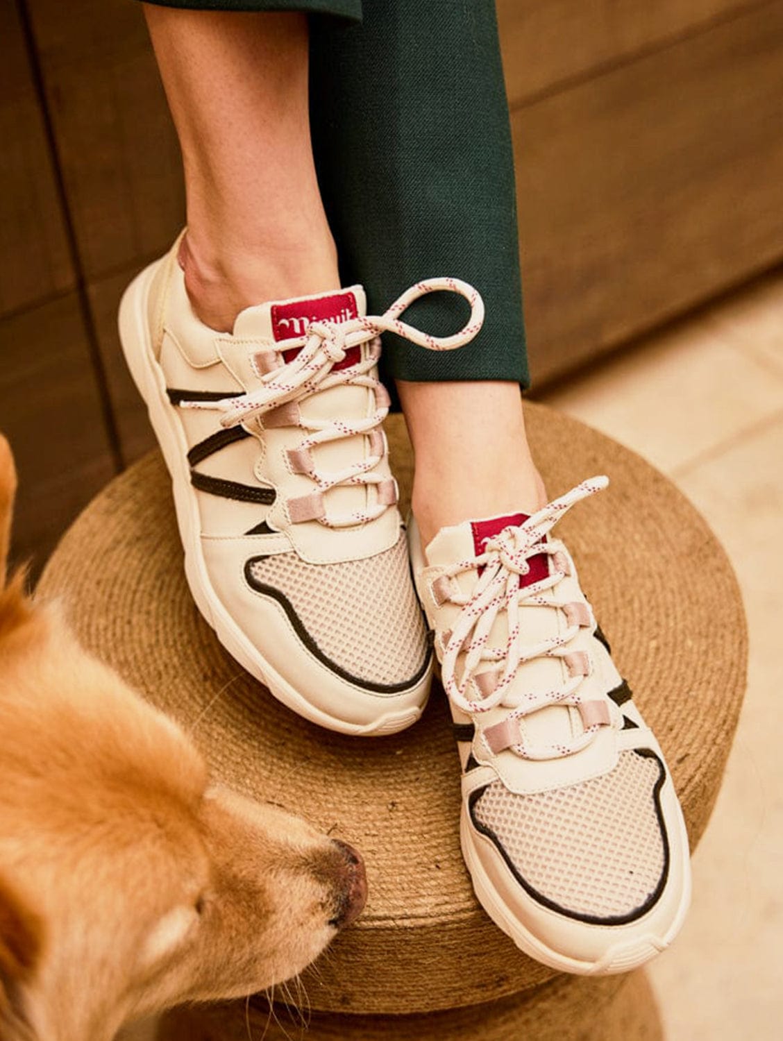 Eco-Friendly Vegan Leather Sneakers for Women - Recycled Chamois & Magnolia Design | Comfortable Sustainable Shoes for Casual Wear, Work & Everyday Outfits