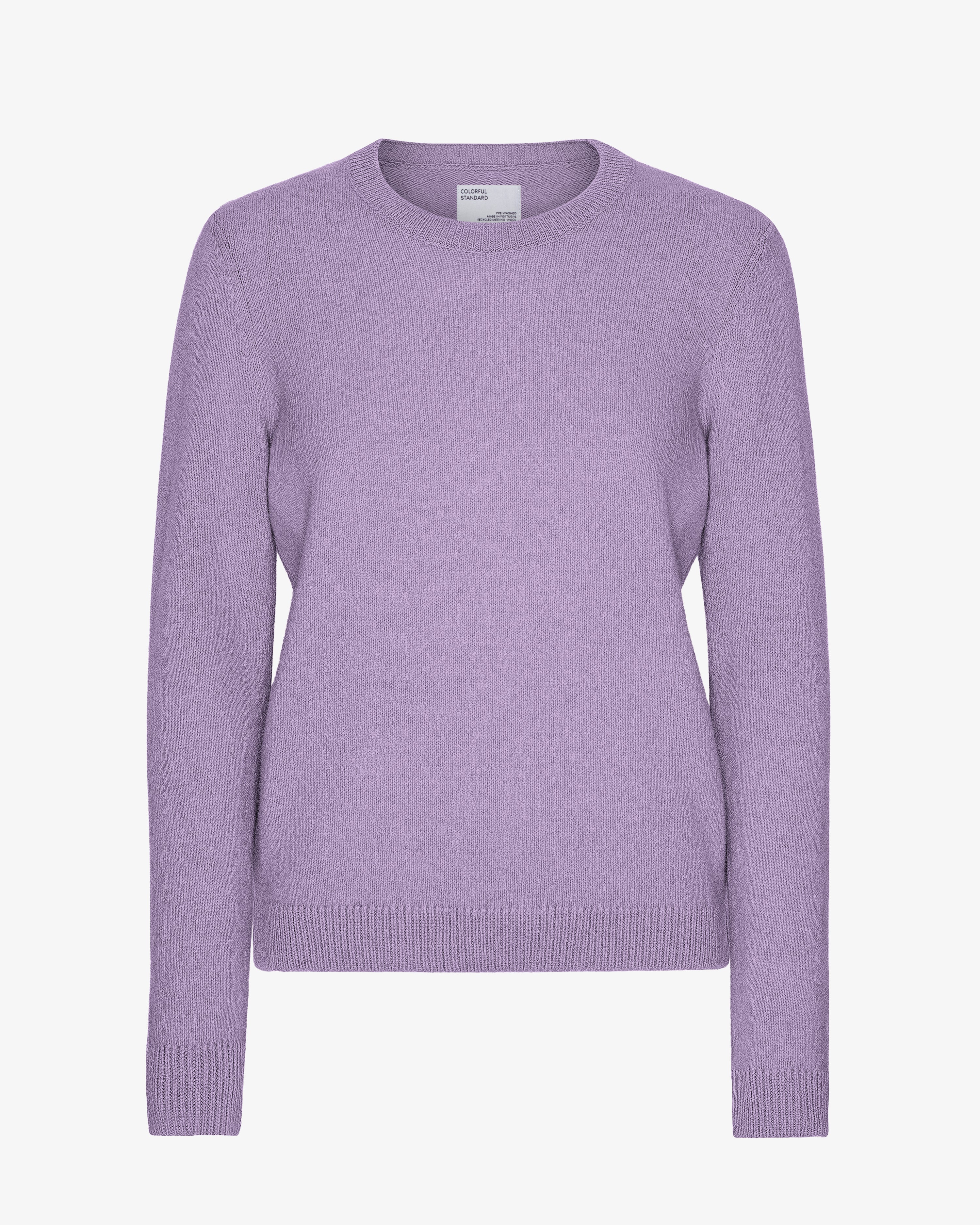 Premium Women's Classic Merino Wool Crew Neck Sweater - Soft & Warm Purple Haze Color - Perfect for Winter, Office & Casual Outfits