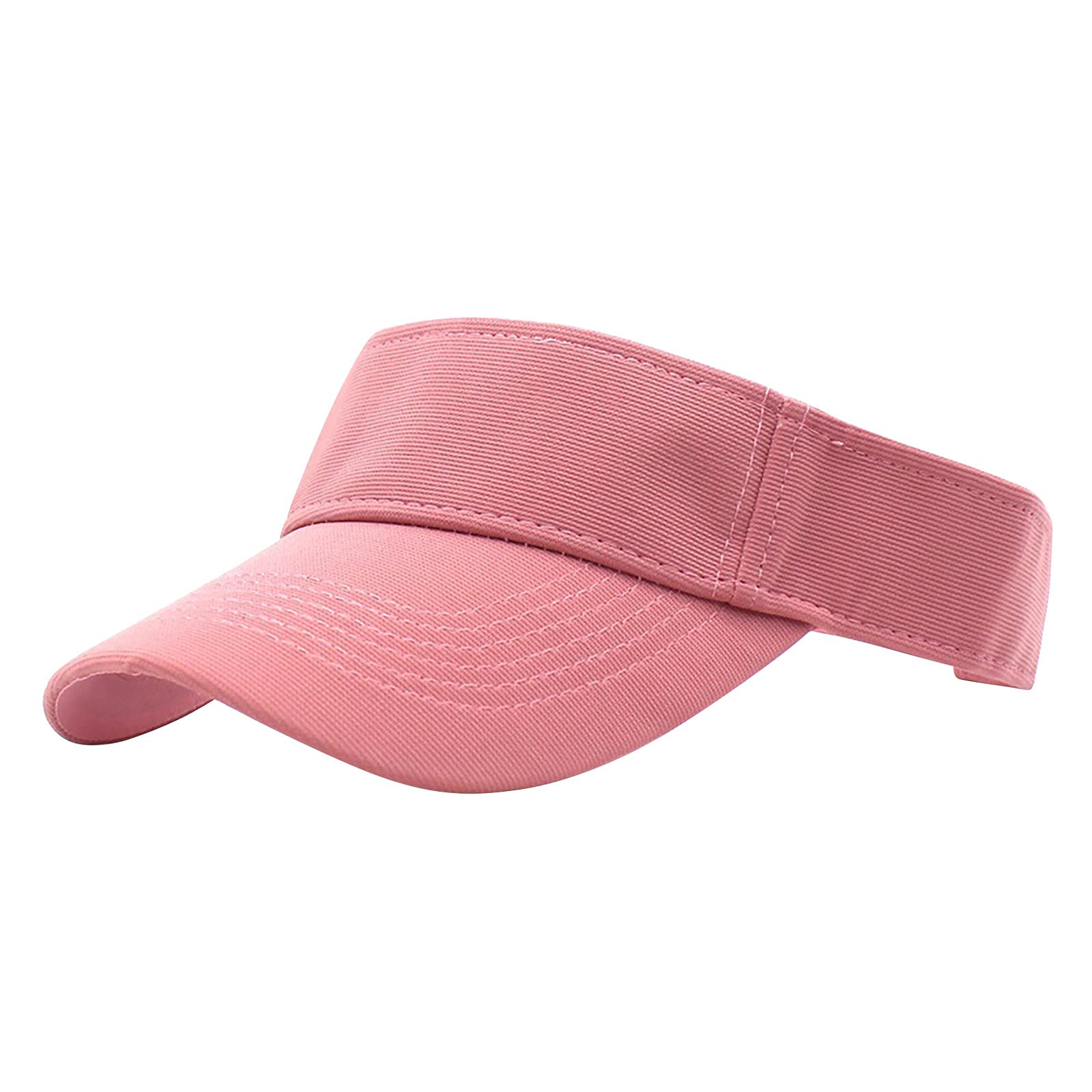 Anti-Slip UV Protection Sun Visor Headband - Adjustable Stretch Sport Hat with Brim for Running, Golf, Tennis & Outdoor Activities - Pink Athletic Cap