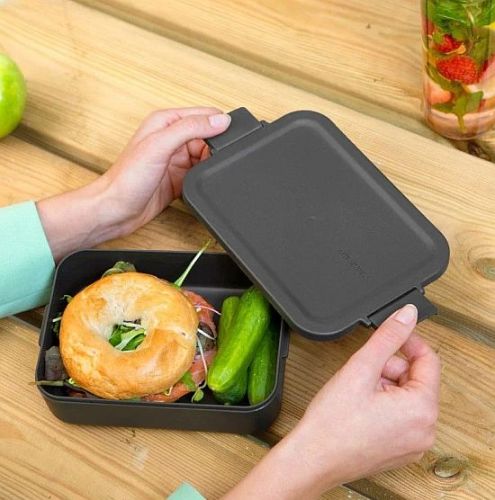 Insulated Bento Lunch Box 1.1L Dark Grey - Perfect for Office, School & Picnics | Leakproof Meal Container