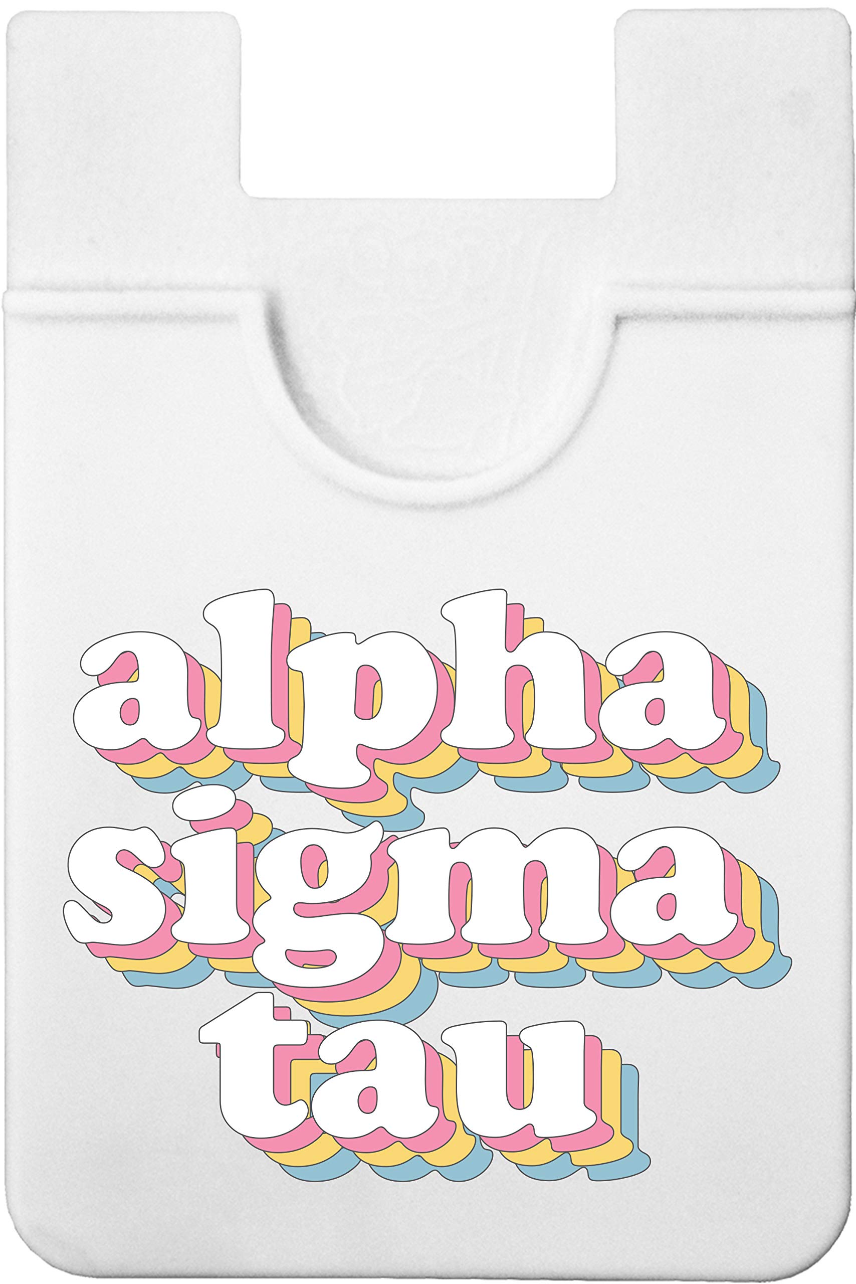 Alpha Sigma Tau Sorority Koala Pouch - Retro Design Slim Card Holder for Phone Case | Ultra-Thin Phone Wallet Stick On for Credit Cards & Cash | Perfect for College Students, Greek Life & Everyday Use
