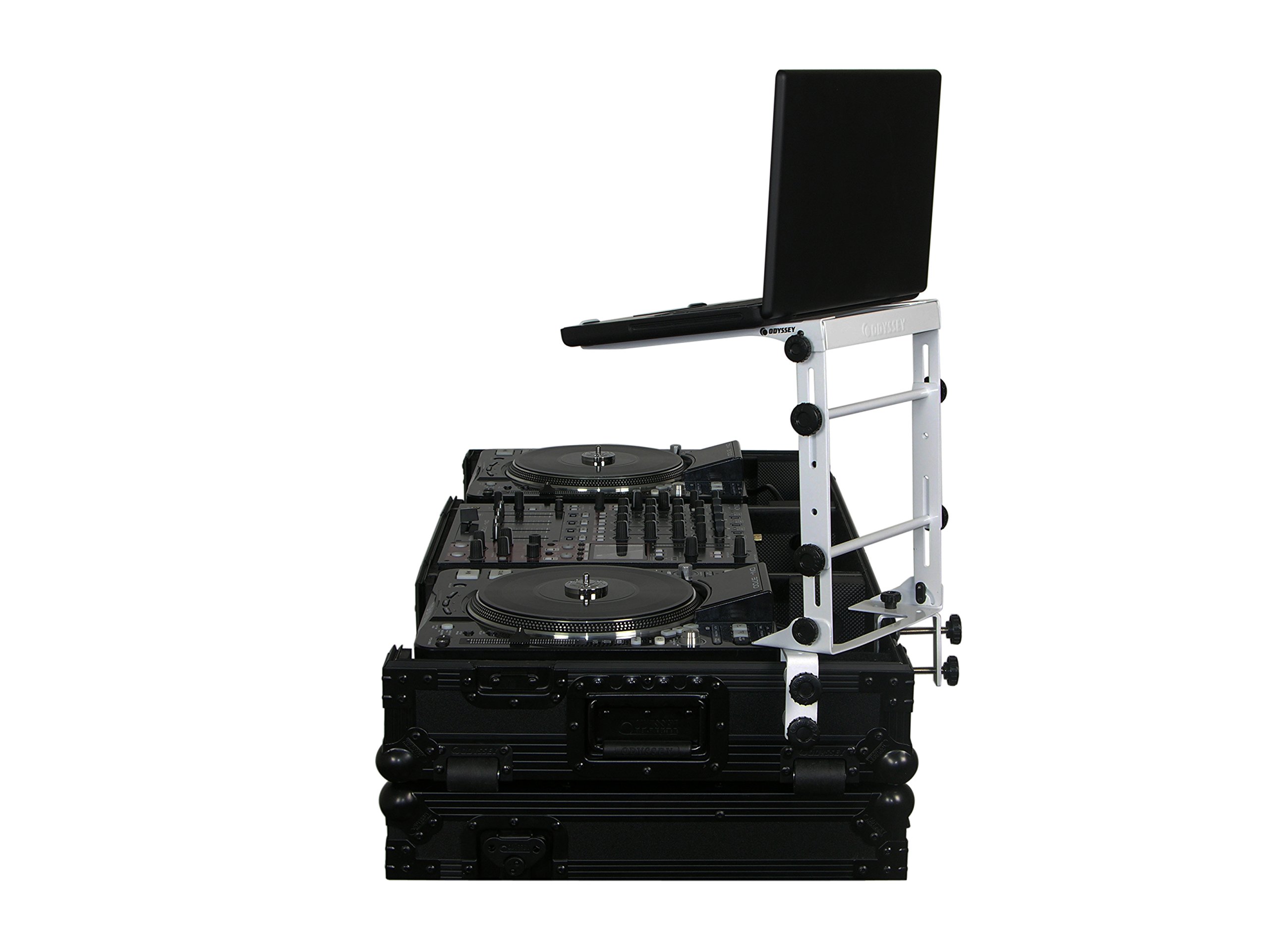 Odyssey LSTANDM Professional DJ Stand - Adjustable Height DJ Equipment for Turntables & Mixers - Perfect for Home Studios, Clubs & Live Performances