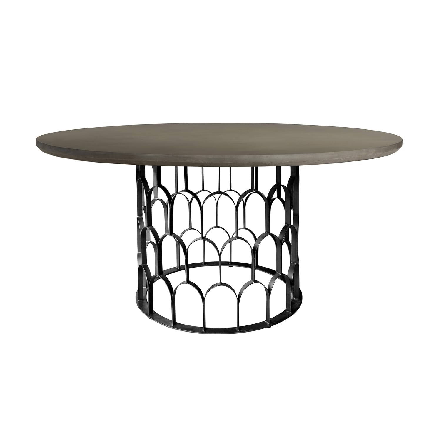 Modern Gatsby Concrete and Metal Dining Table - 55