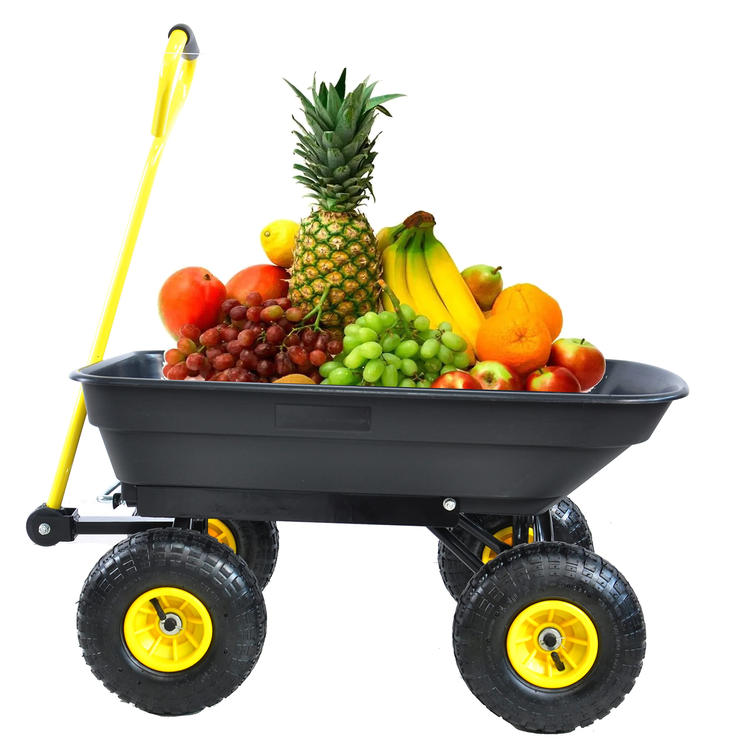 Heavy Duty Steel Garden Dump Cart with 10