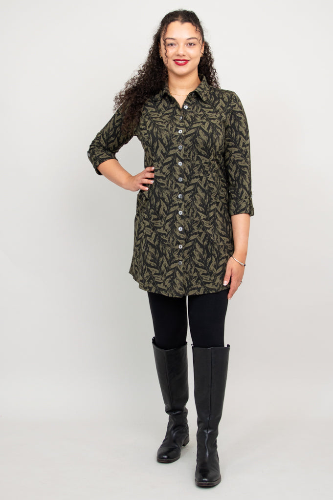 Charlie Tunic in Greenwood Bamboo Fabric - Women's Eco-Friendly Summer Top for Casual Wear & Beach Outfits