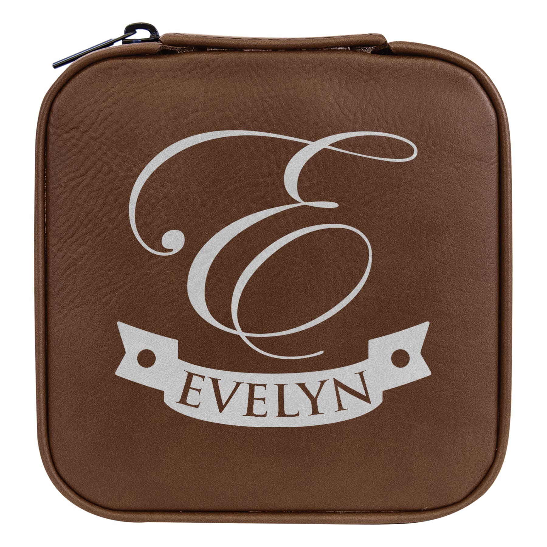 Personalized Engraved Jewelry Box for Women - Custom Laser Engraved Leatherette Travel Jewelry Organizer for Women & Girls | Perfect for Gifts, Travel, and Special Occasions