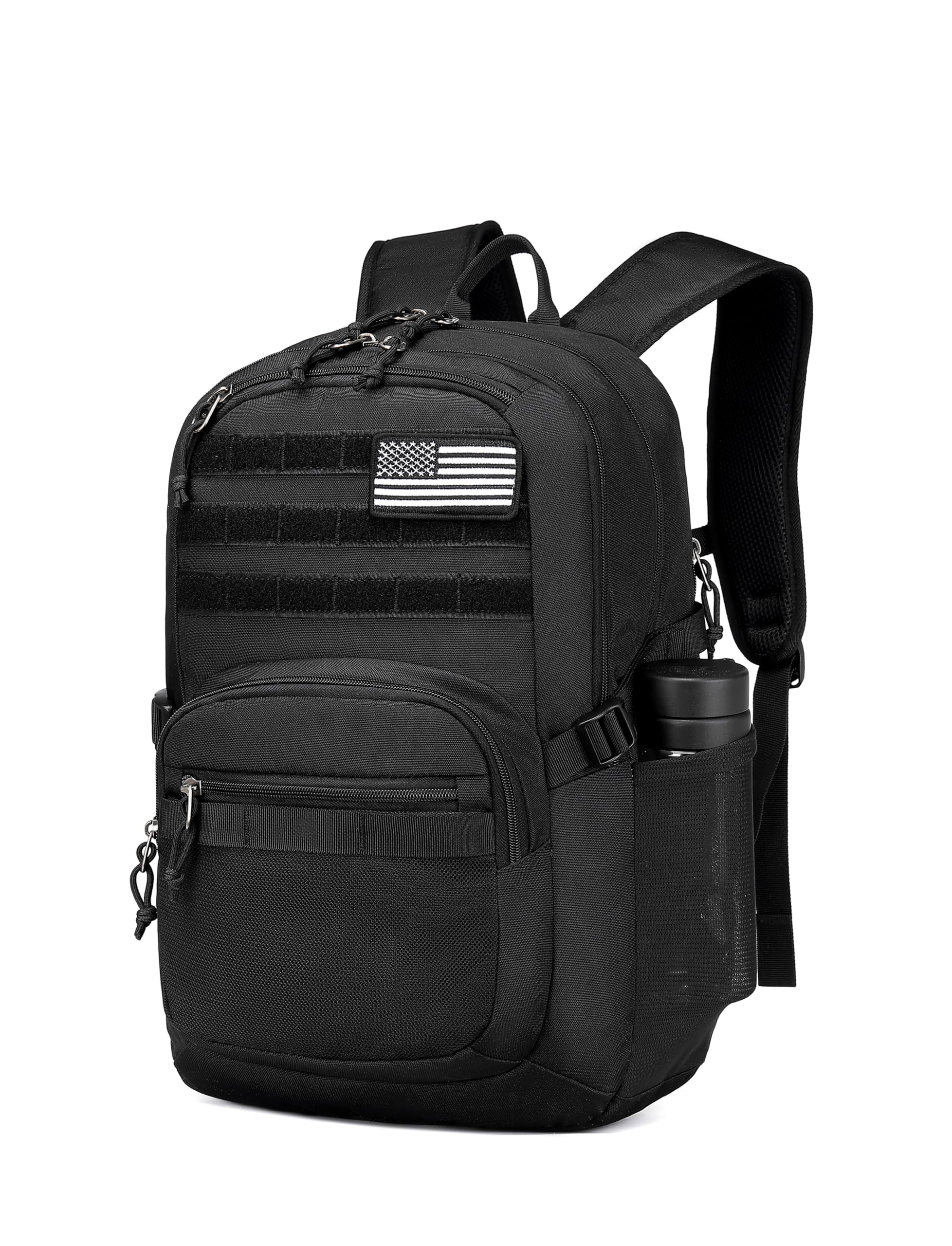 Wotony Military Tactical Backpack for Men - 30L Army 3-Day Assault Pack with MOLLE System - Durable Outdoor Hiking, Camping & Travel Backpack - Perfect for Tactical Missions, Hunting & Survival Gear (Black)