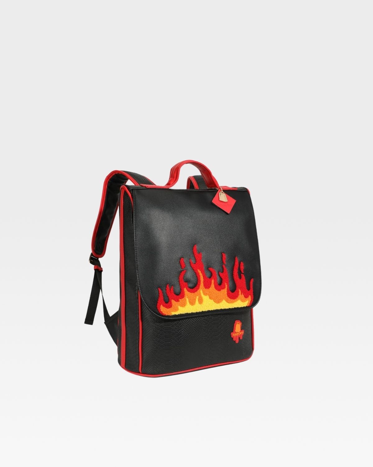 Exclusive Red Fire Backpack & Rolling Duffle Set - Water-Resistant Travel Luggage Combo for School, Gym, Camping & Outdoor Adventures