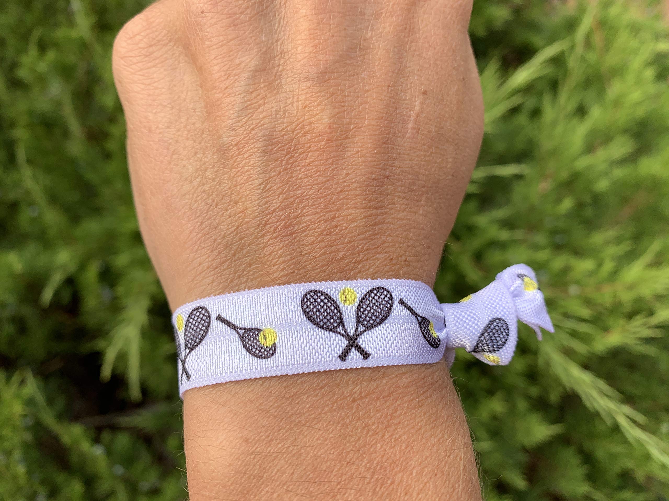 Sportybella No Crease Tennis Hair Ties for Girls - 6 Pack (Black/White) - Perfect for Young Players & Active Lifestyles