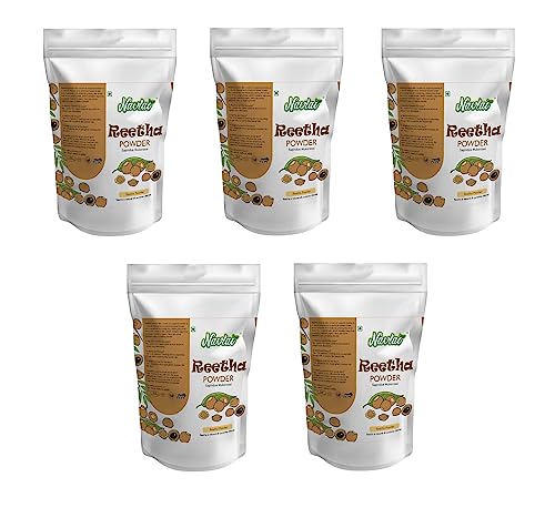 Organic Reetha Powder for Hair Care - 150g (Pack of 5) | Natural Shampoo & Scalp Treatment | Perfect for DIY Hair Masks & Ayurvedic Cleansing Rituals