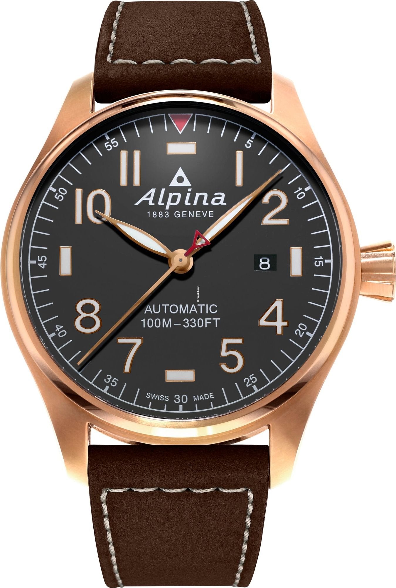 Alpina Startimer Pilot Automatic Men's Watch AL 525G4S4 - Swiss Made Chronograph for Aviation Enthusiasts - Perfect for Pilots, Travel & Business Wear