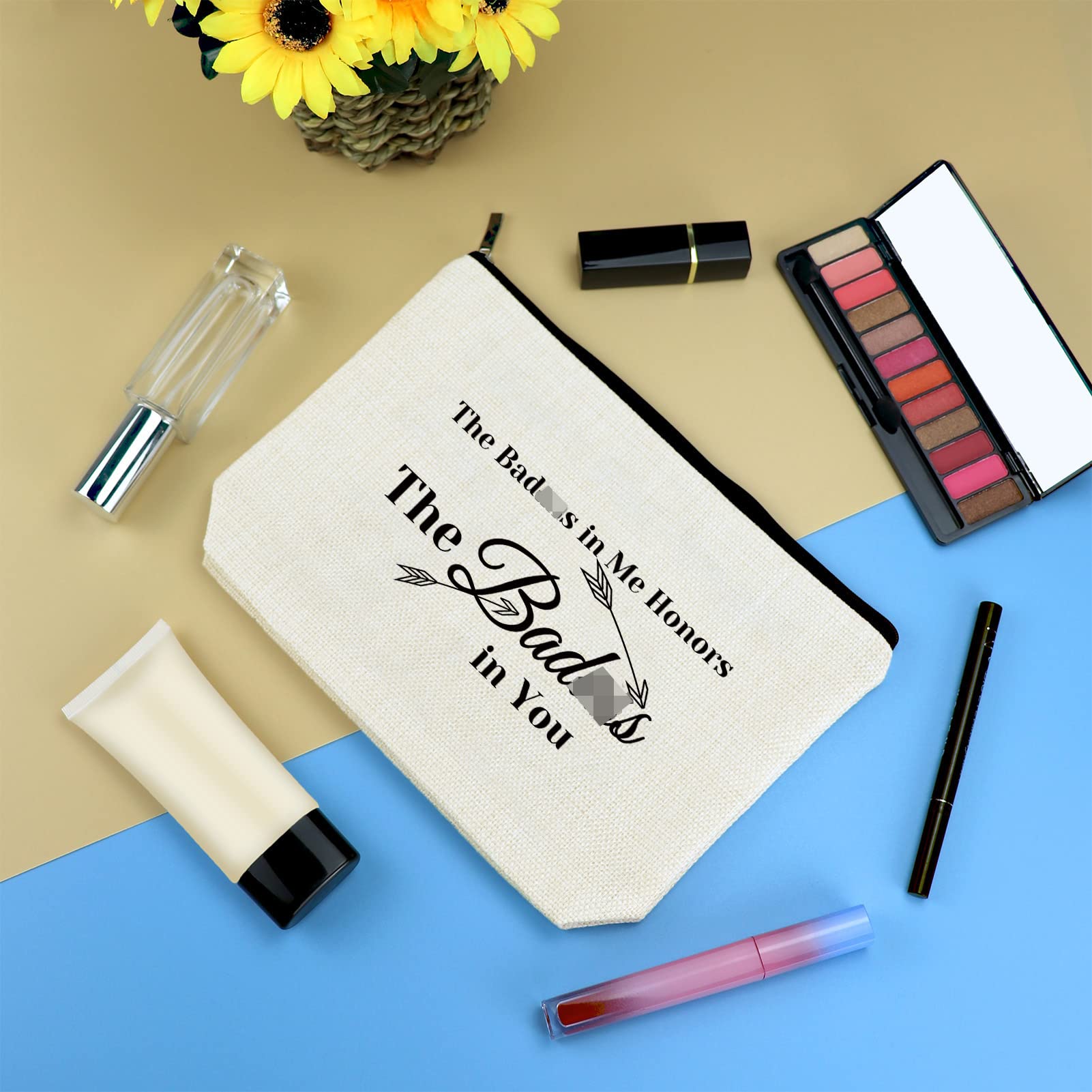 **Funny Inspirational Makeup Bag for Women - Encouraging Cosmetic Pouch Gift for Best Friend, Coworker, Mom, Sister - Birthday, Christmas, Appreciation Motivational Gift - Perfect for Travel, Gym & Daily Use**