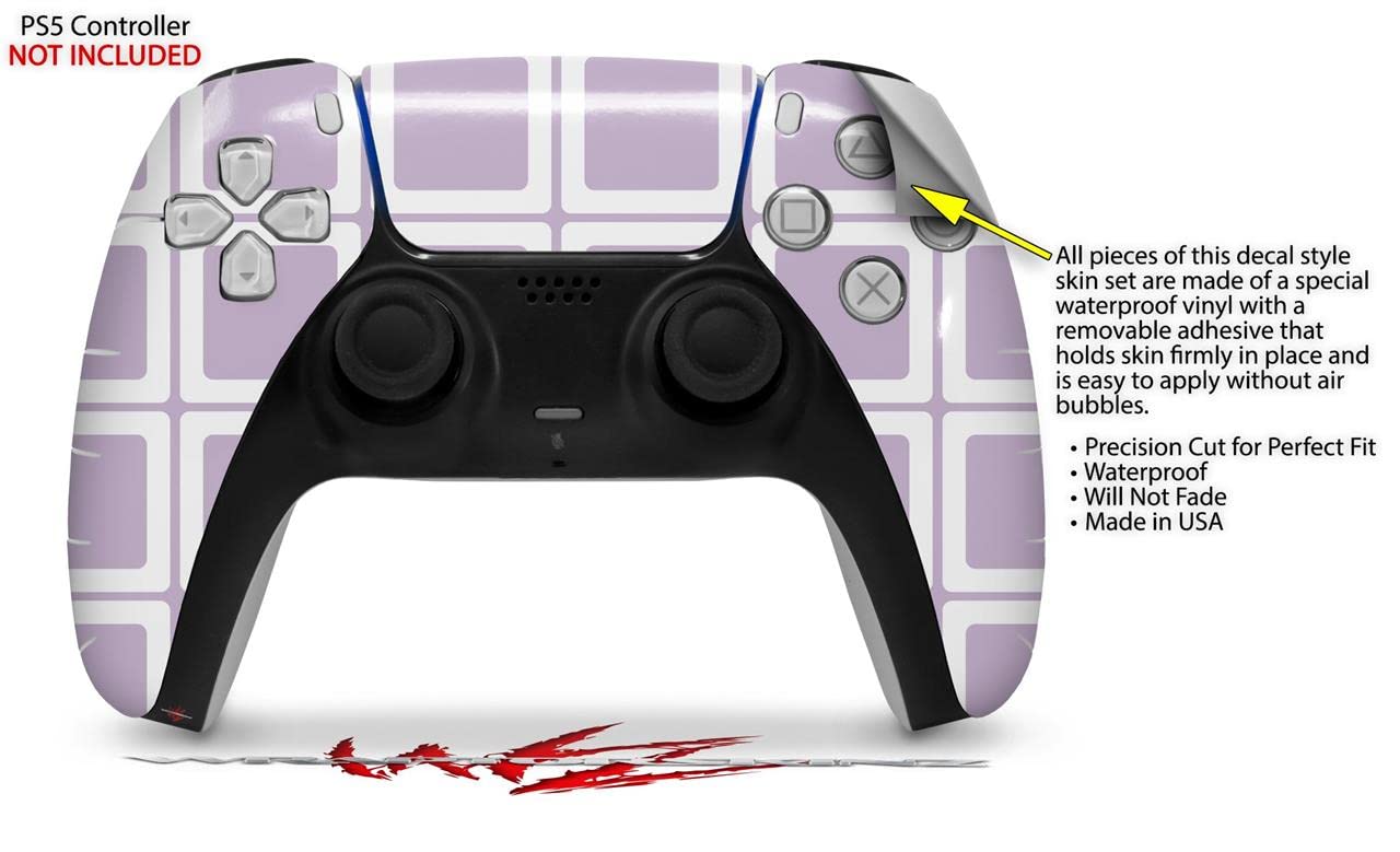 Sony PS5 DualSense Skin Wrap - Squared Lavender | Gaming Protection