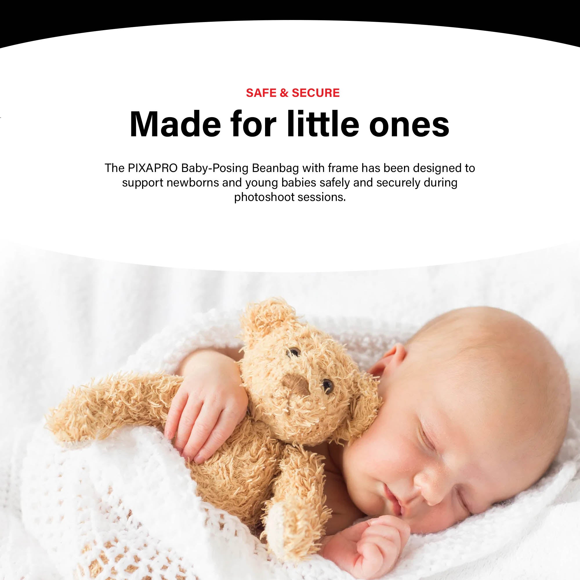 Baby Posing Bean Bag Chair with Removable Frame - Soft Photoshoot Prop for Newborns & Infants | Perfect for Studio Photography, Home Portraits & Nursery Decor (Filling Not Included)
