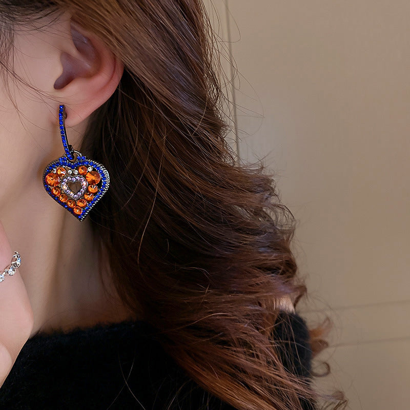 Bohemian Heart Beaded Drop Earrings for Women | Colorful Handmade Dangle Earrings | HE7561 | Perfect for Festivals, Weddings & Boho Fashion Accessories