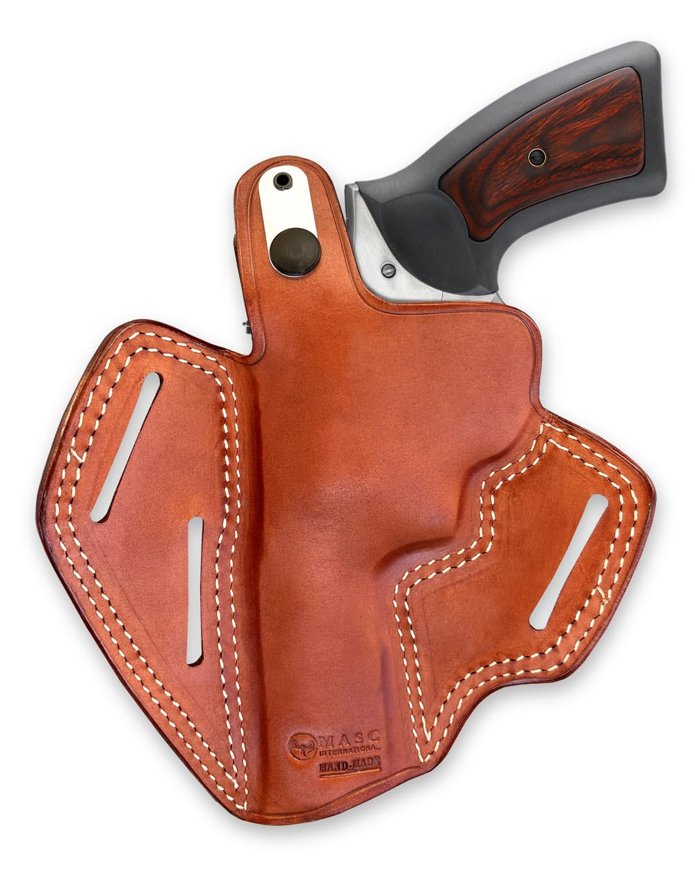 Premium Leather OWB Pancake Holster with Thumb Break - Fits Ruger GP-100 .357 Magnum 4.2