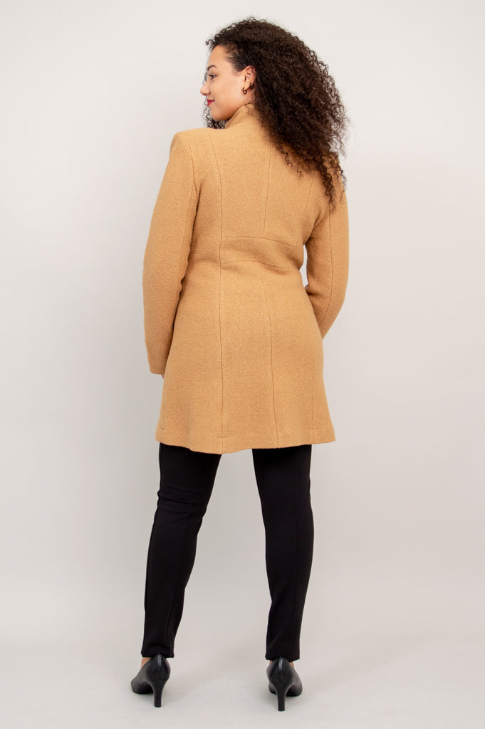 Premium Beige Wool Keston Coat for Women - Warm Winter Overcoat for Office, Dating & Outdoor Activities