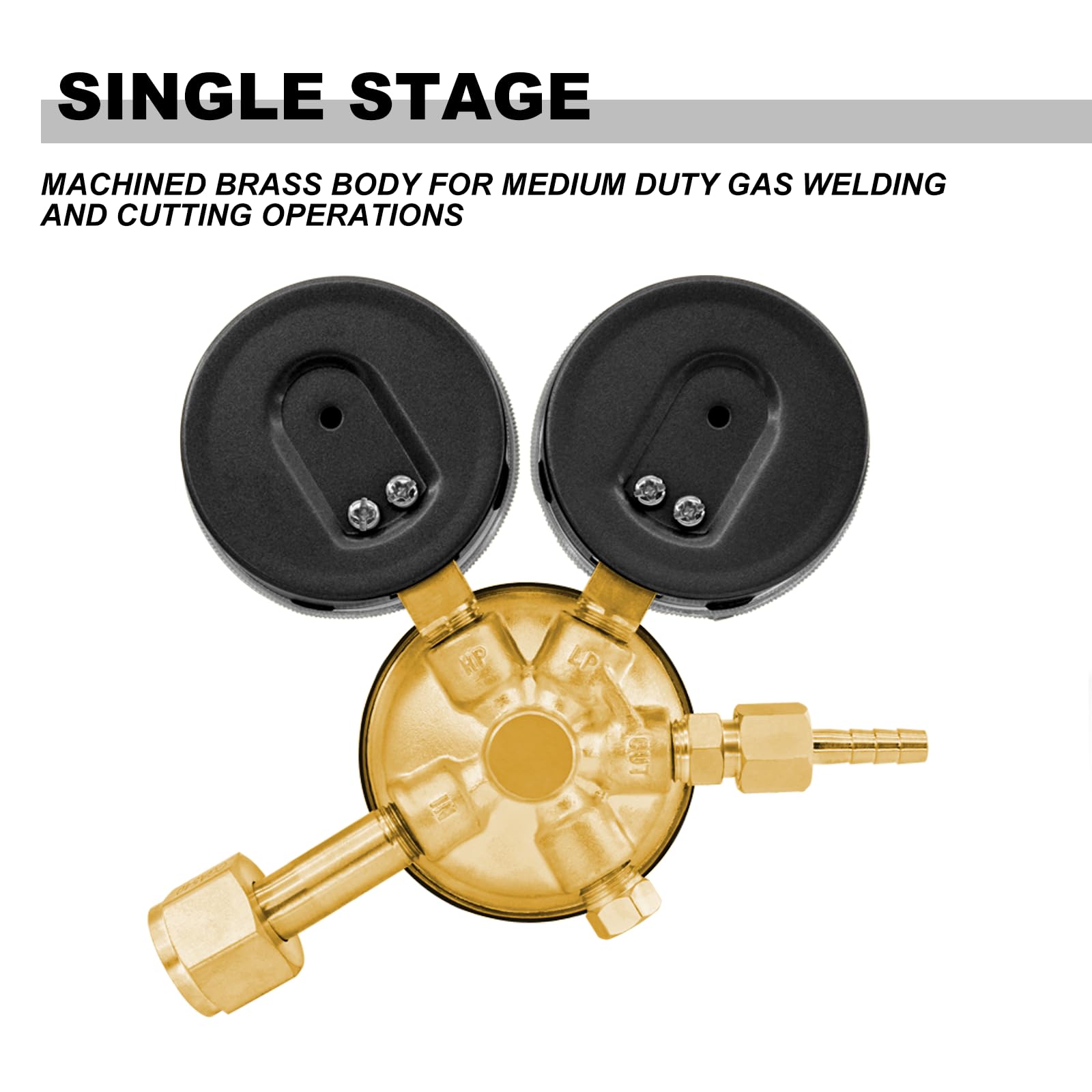 Oxygen Regulator for Medium Duty Welding Torch - CGA540 Compatible - Perfect for MIG, TIG & Oxy-Acetylene Welding Projects